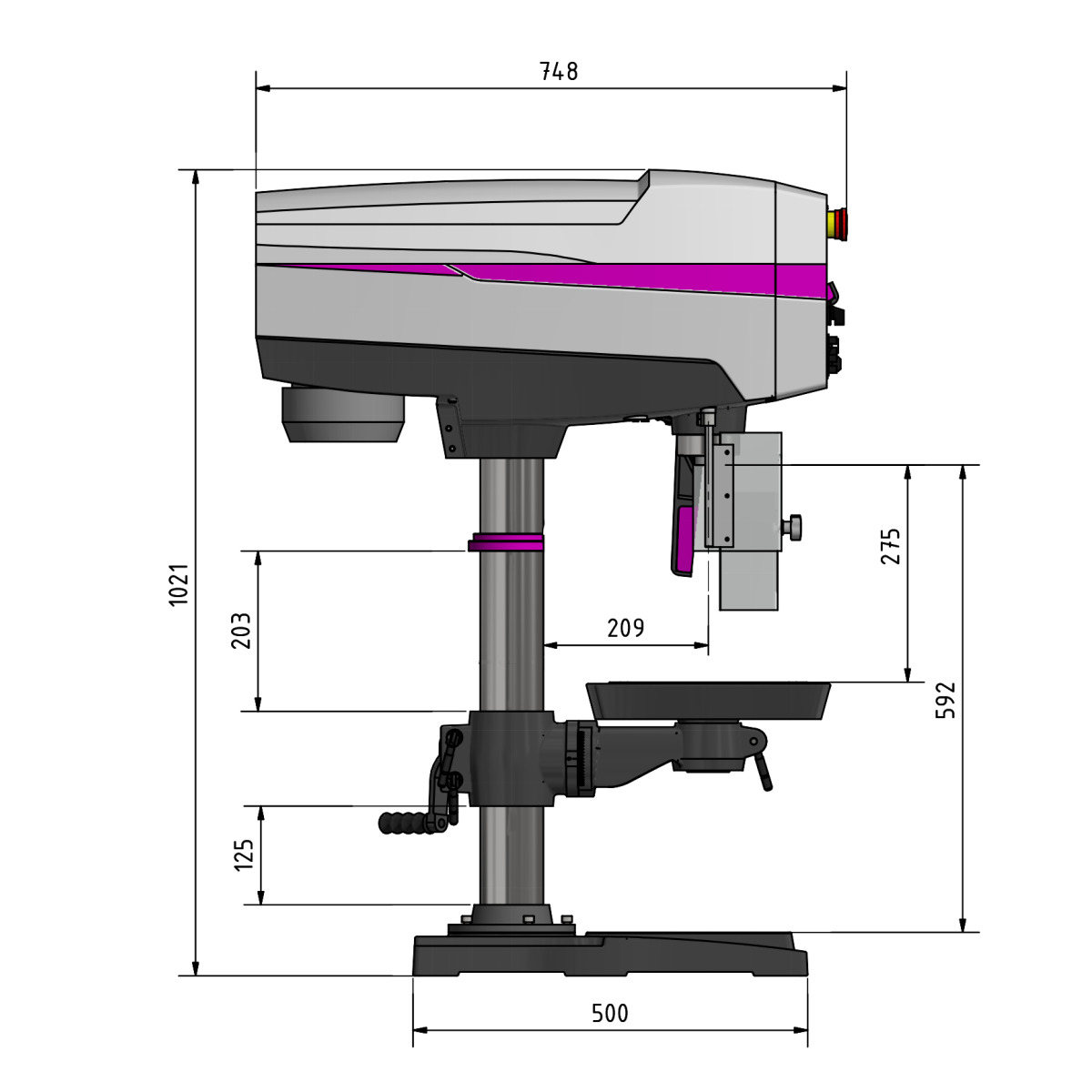 Optimum Tischbohrmaschine OPTIdrill DP 26-T (230 V) Produktbild img7 L
