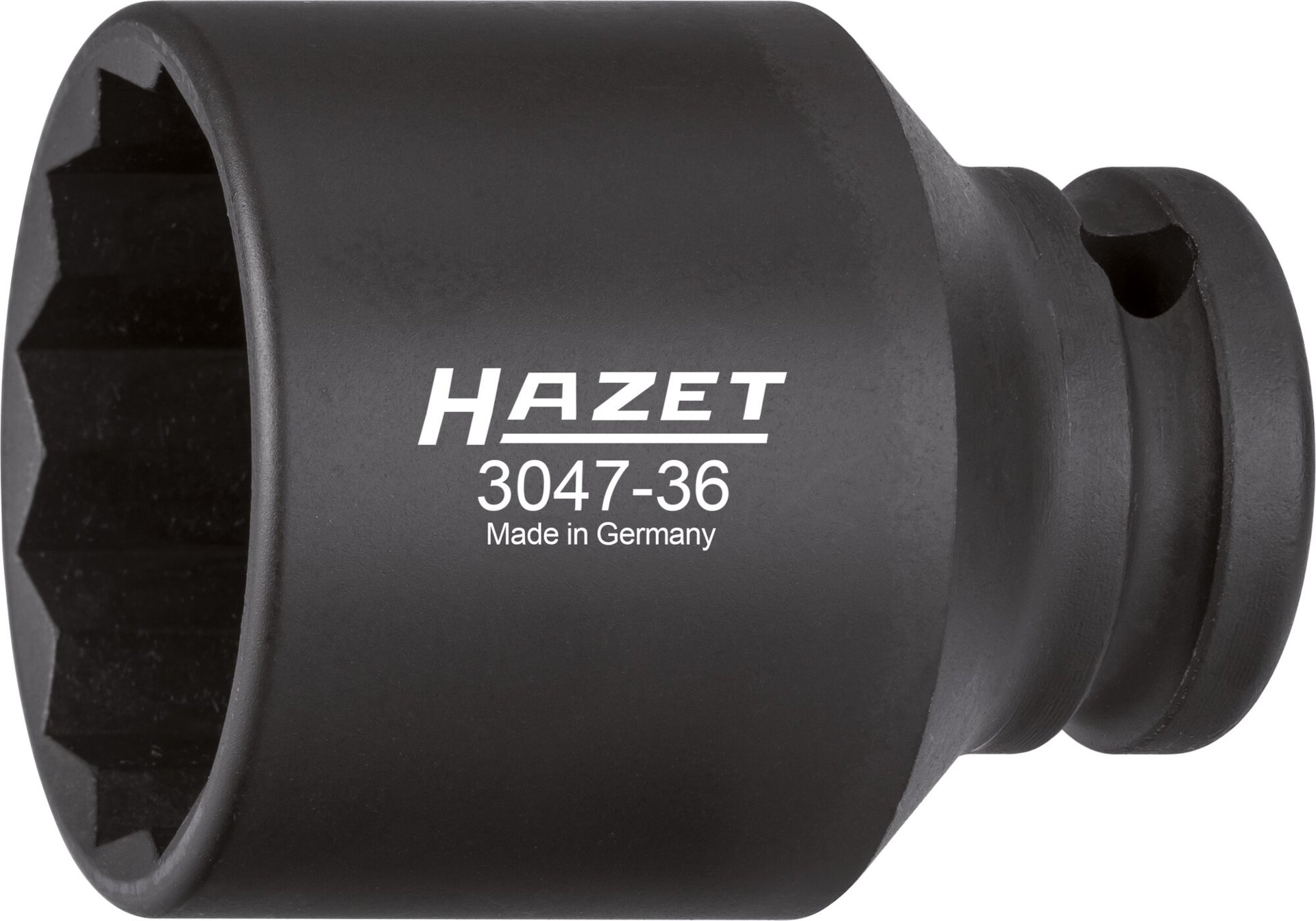 HAZET Schlag-, Maschinenschrauber Steckschlüsseleinsatz 3047-36 ∙ 1/2 Zoll (12,5 mm) Vierkant hohl ∙ Außen Doppelsechskant-Tractionsprofil ∙ SW 36 mm Produktbild img1 L