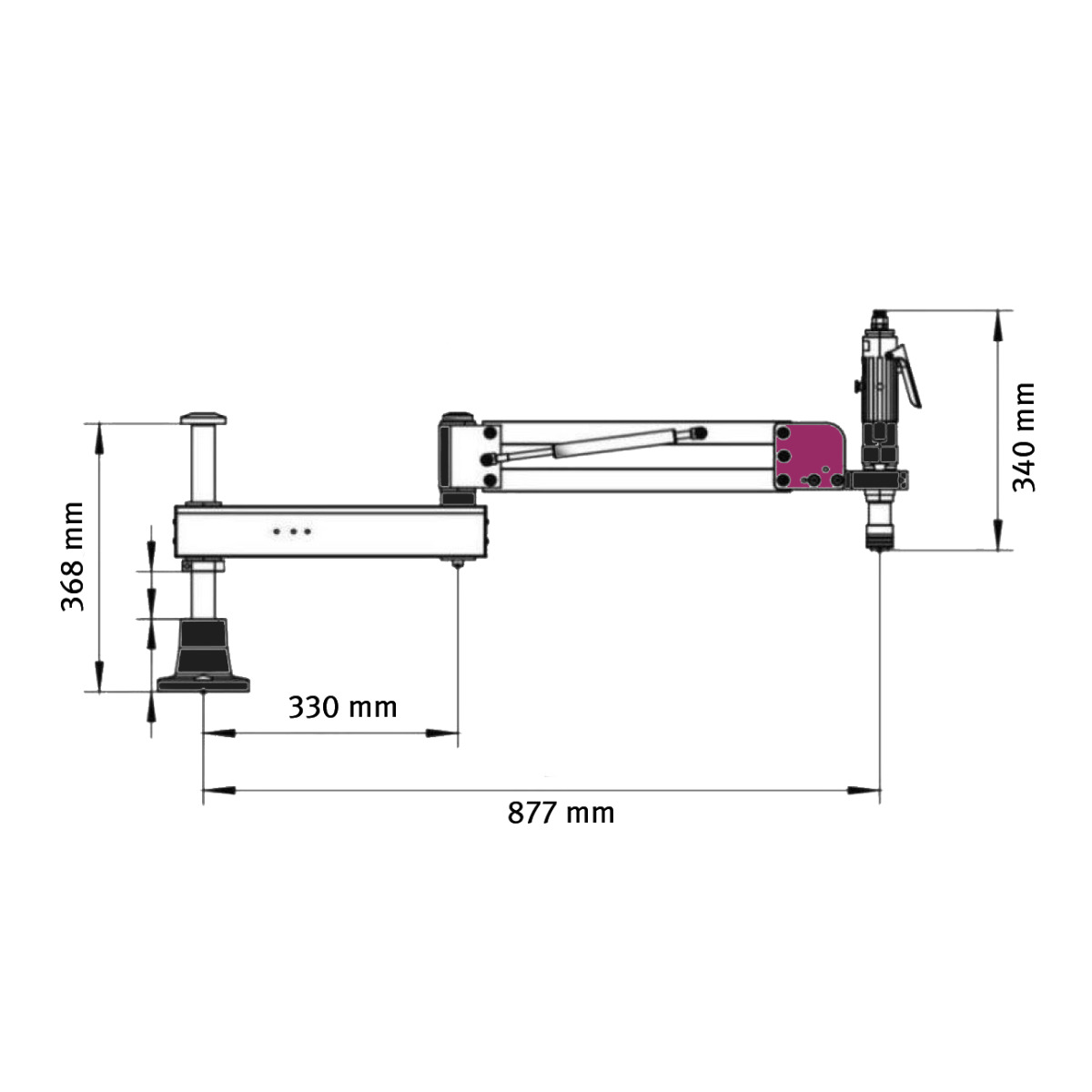 Optimum Pneumatische Gewindeschneidmaschine OPTIdrill DGP 16 Produktbild img4 L