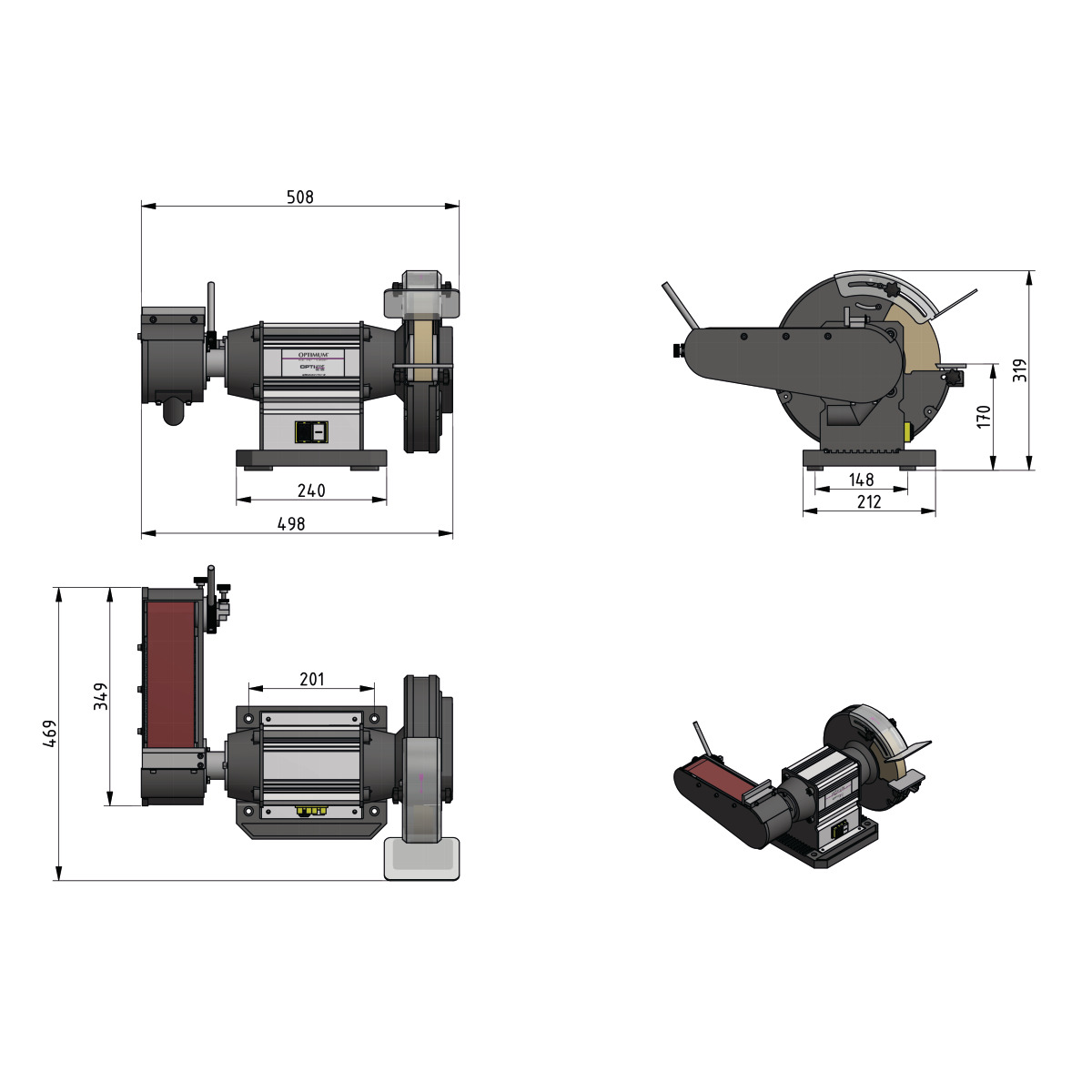 Optimum Universalschleifmaschine OPTIgrind GU 25S Produktbild img4 L