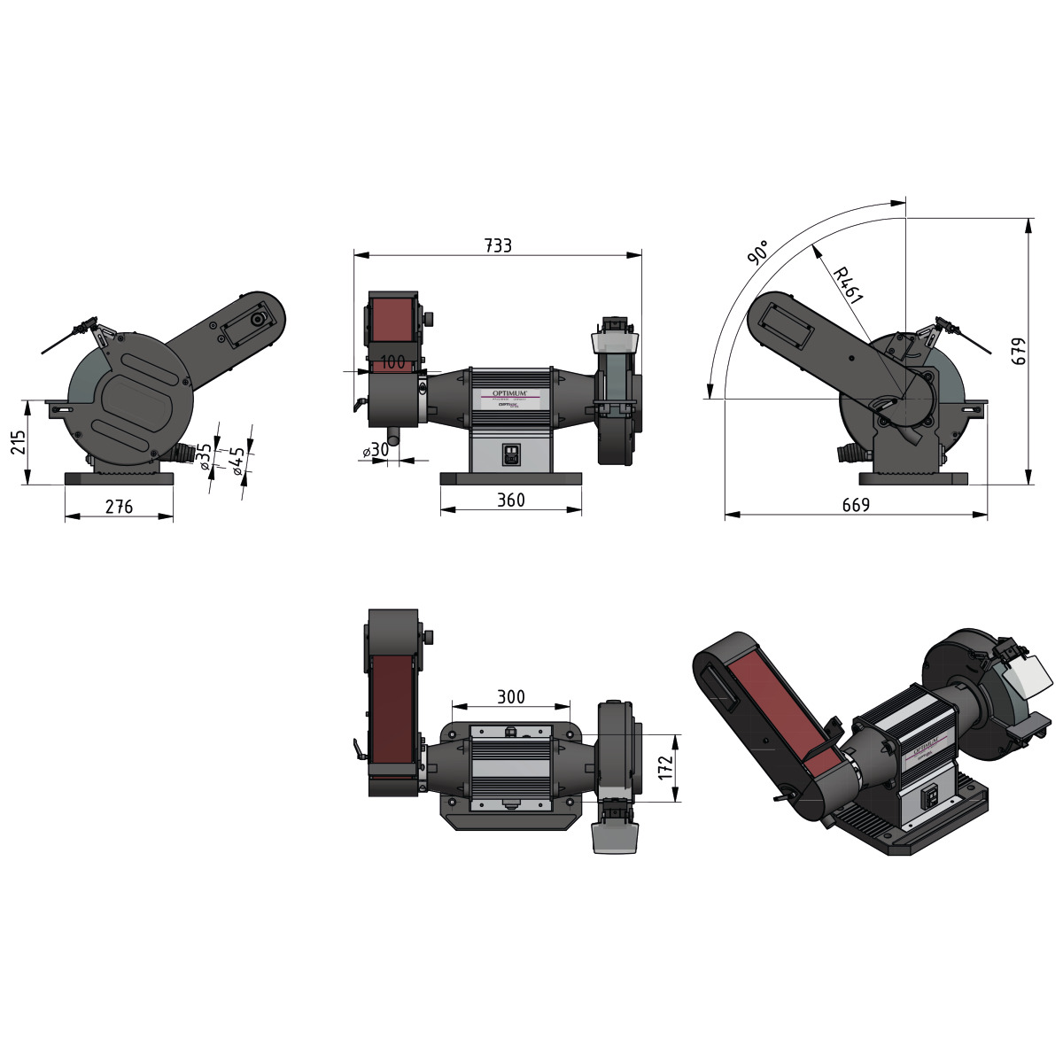 Optimum Universalschleifmaschine OPTIgrind GU 30S Produktbild img5 L