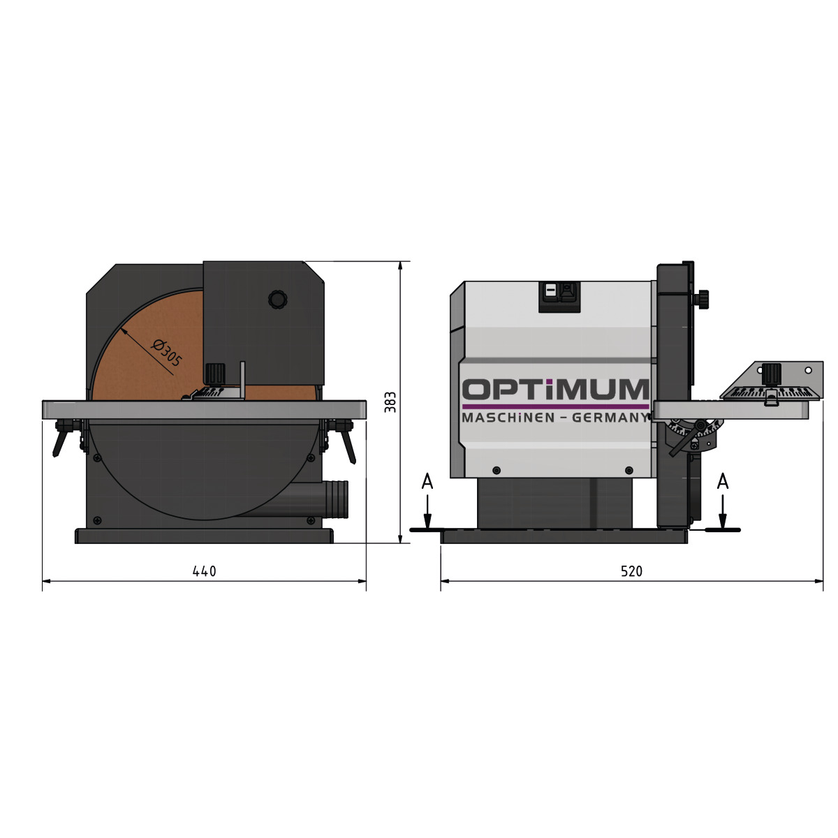 Optimum Tellerschleifmaschine OPTIgrind GB 305D Produktbild img5 L