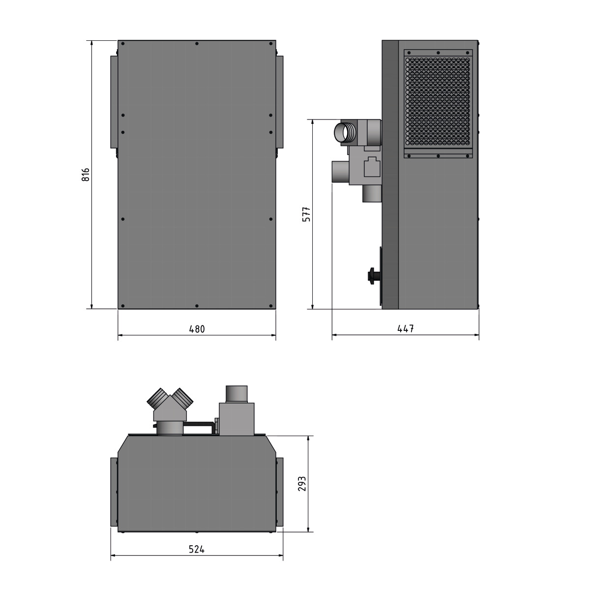 Optimum Maschinenunterbau mit Absaugung GU 2 Produktbild img2 L