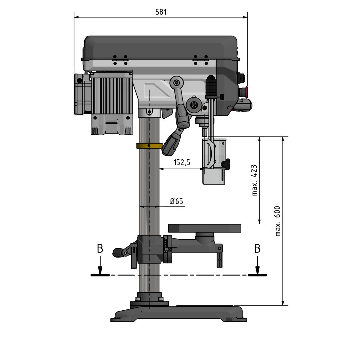 Optimum Tischbohrmaschine OPTIdrill DQ 20V Produktbild img9 L