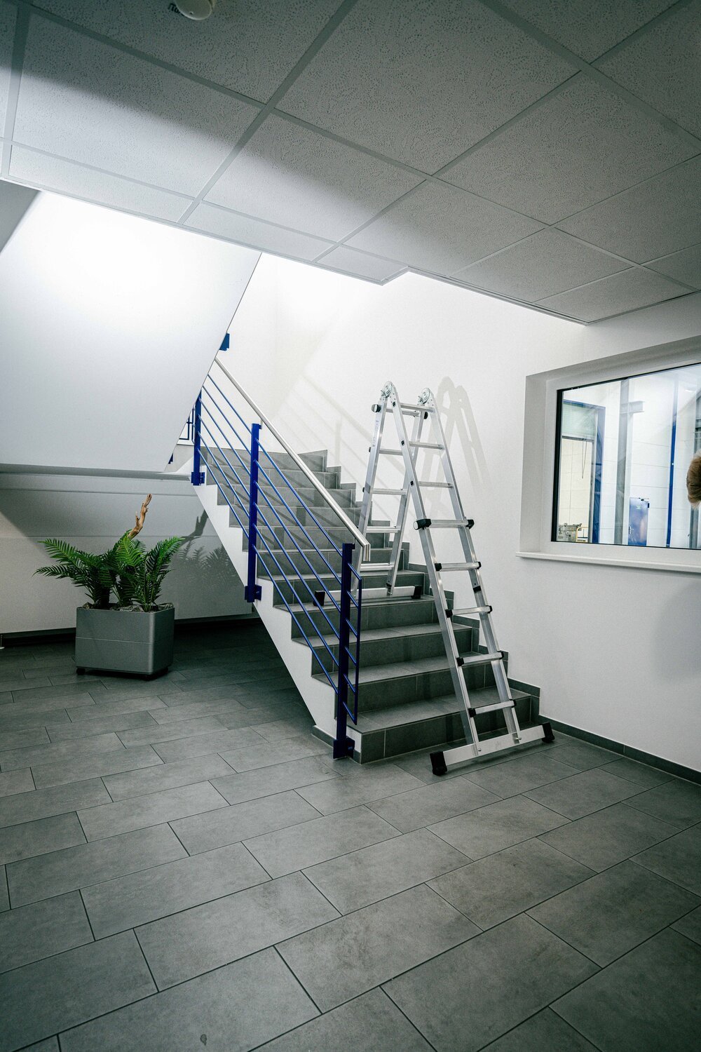 MUNK Teleskopleiter 4-teilig mit Traverse 4x4 Sprossen Produktbild img8 L