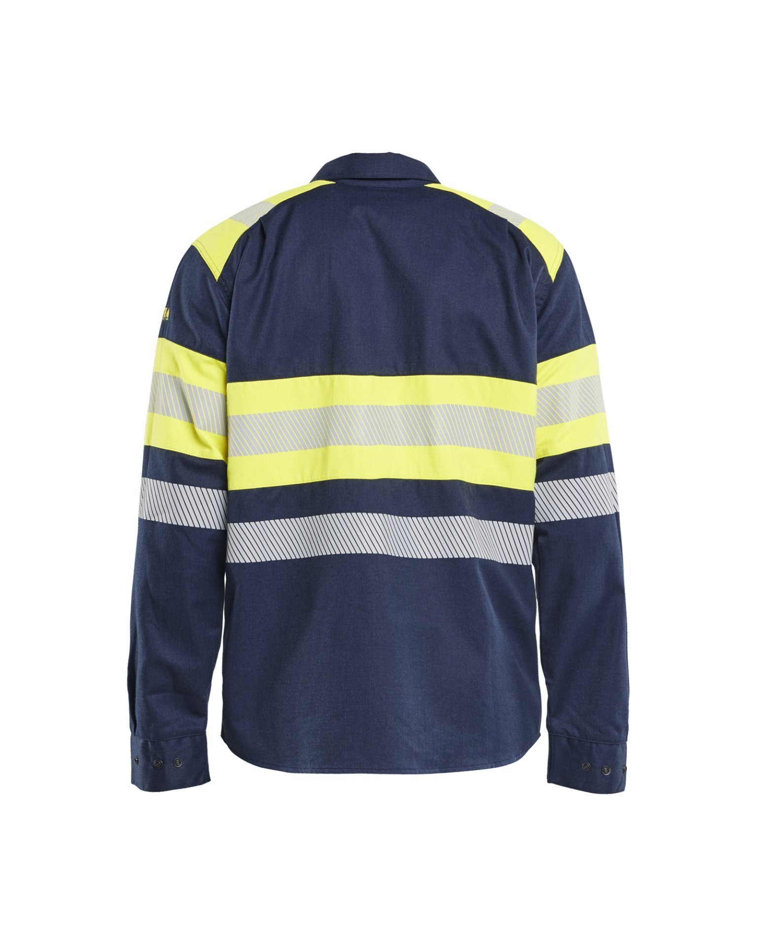 Multinorm Hemd Marineblau/ High Vis Gelb 4XL Produktbild img2 L