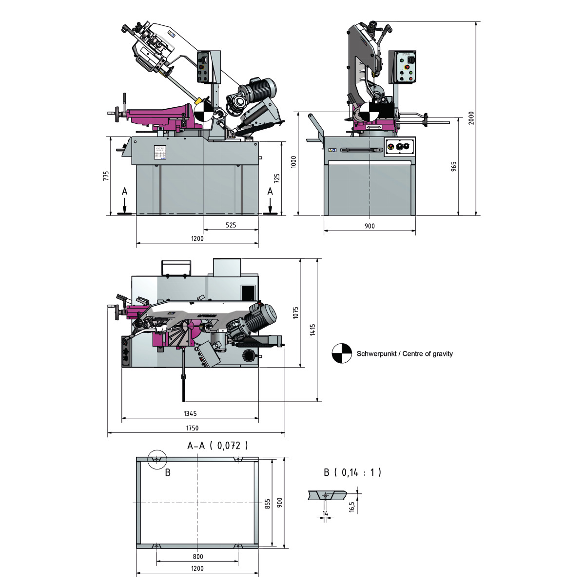 Optimum Metallbandsäge OPTIsaw S 350DG Produktbild img4 L