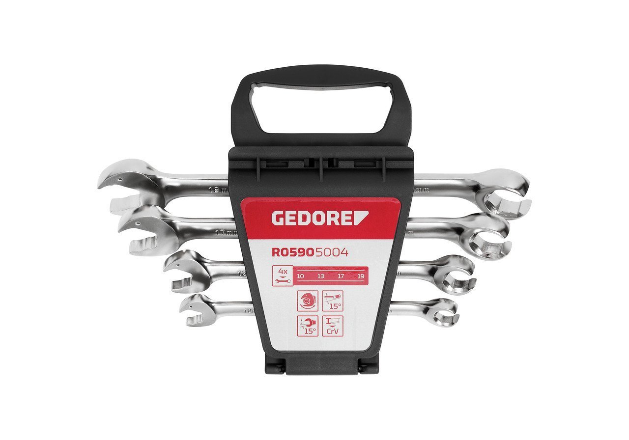GEDORE R05905004 Ringratschenmaulschlüssel offen 10-19 mm 4-teilig Produktbild img1 L
