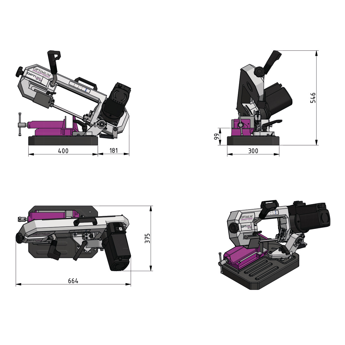 Optimum Gehrungsbandsäge OPTIsaw SP 13V Produktbild img5 L