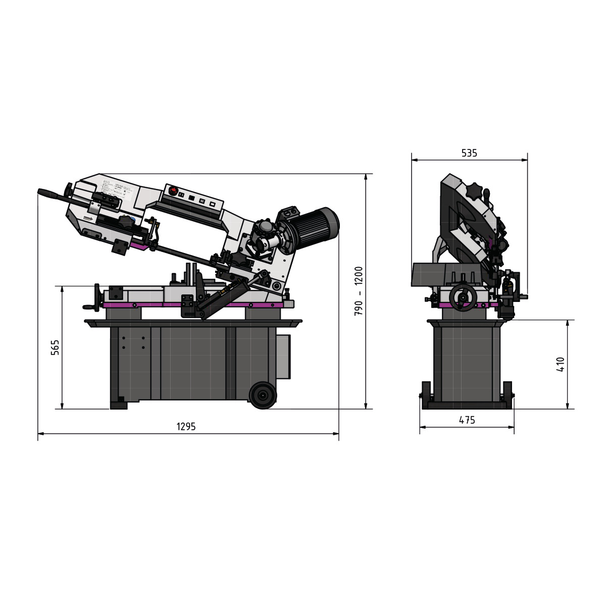 Optimum Getriebe-Metallbandsäge OPTIsaw SD 200G Produktbild img5 L