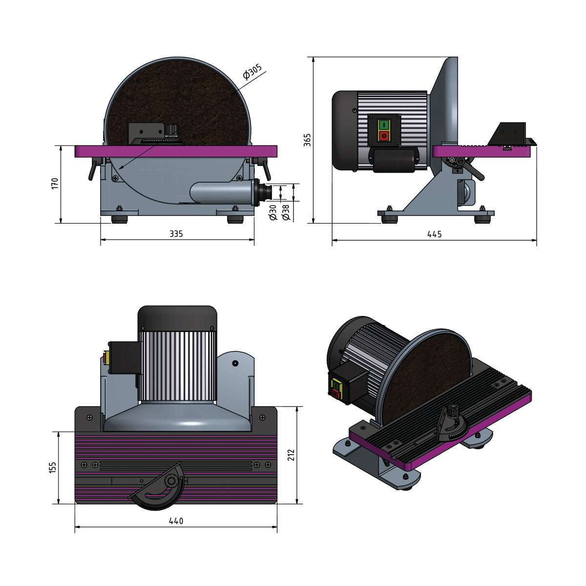 Optimum Tellerschleifmaschine OPTIgrind TS 305 Produktbild img5 L