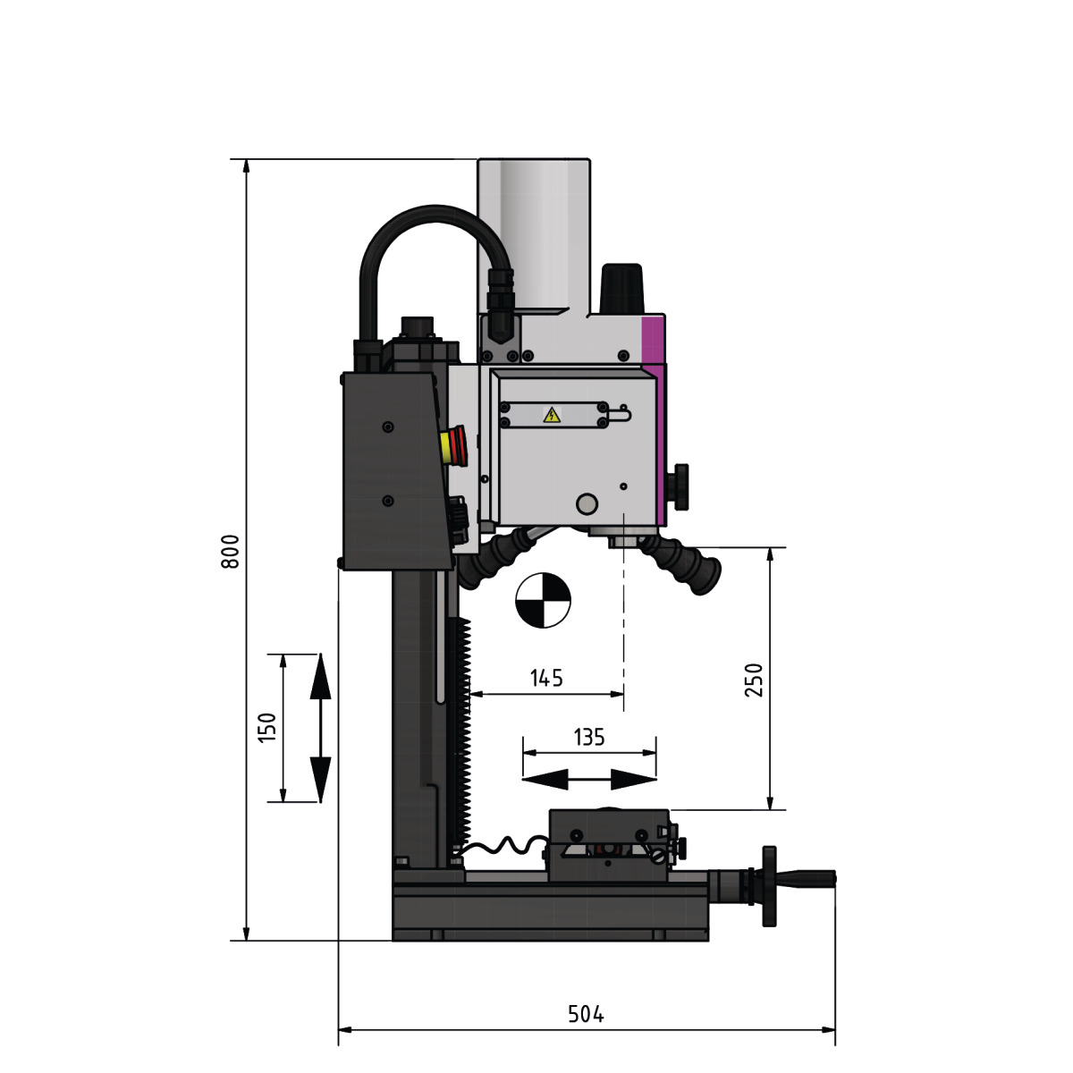 Optimum Bohr-Fräsmaschine OPTImill MH 15V Produktbild img5 L