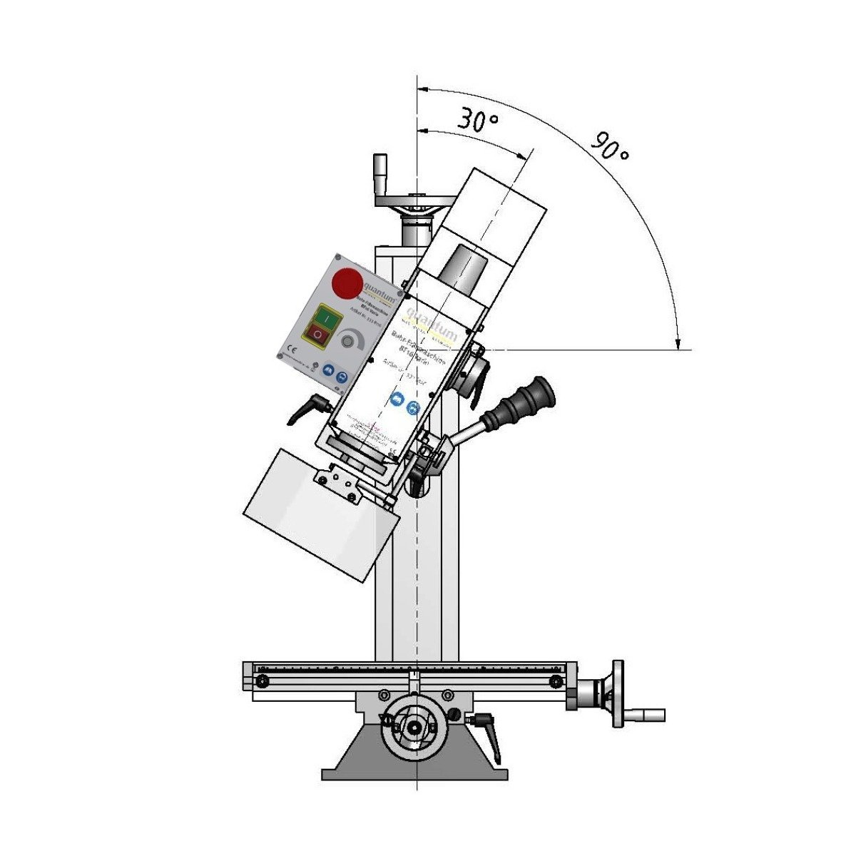 Bohr-Fräsmaschine Optimum OPTImill BF 16Vario Produktbild img6 L