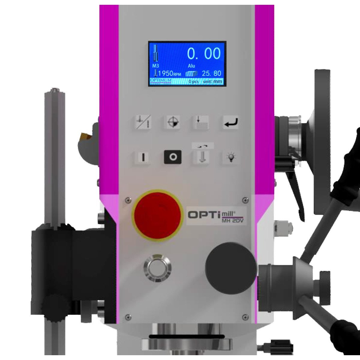 Bohr-Fräsmaschine Optimum OPTImill MB 4SV mit Servoantrieb Produktbild img2 L