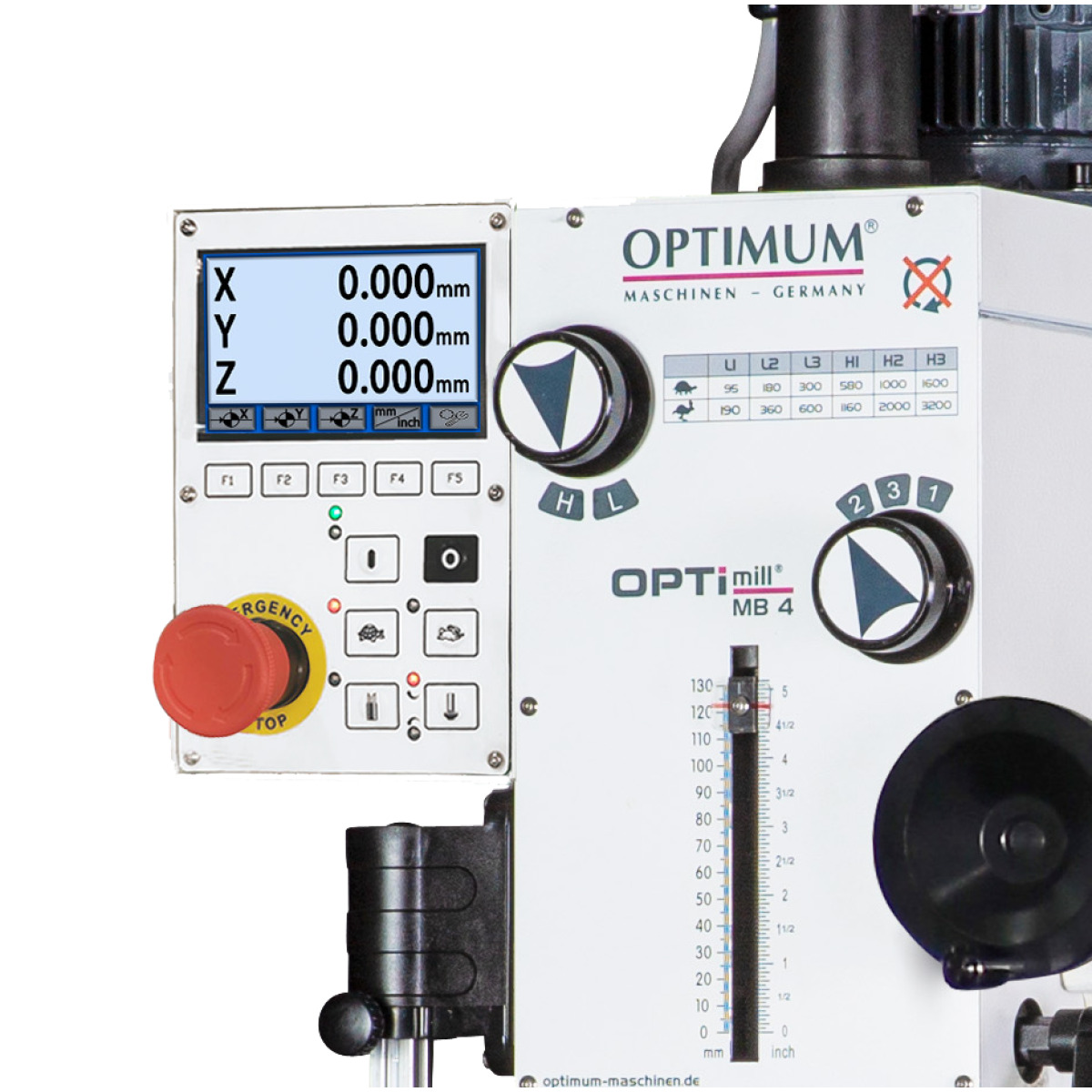 Optimum Bohr-Fräsmaschine OPTImill MB 4D Produktbild img6 L