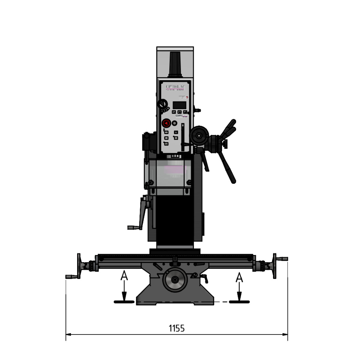 Optimum Bohr-Fräsmaschine OPTImill MB 4SVD Produktbild img4 L