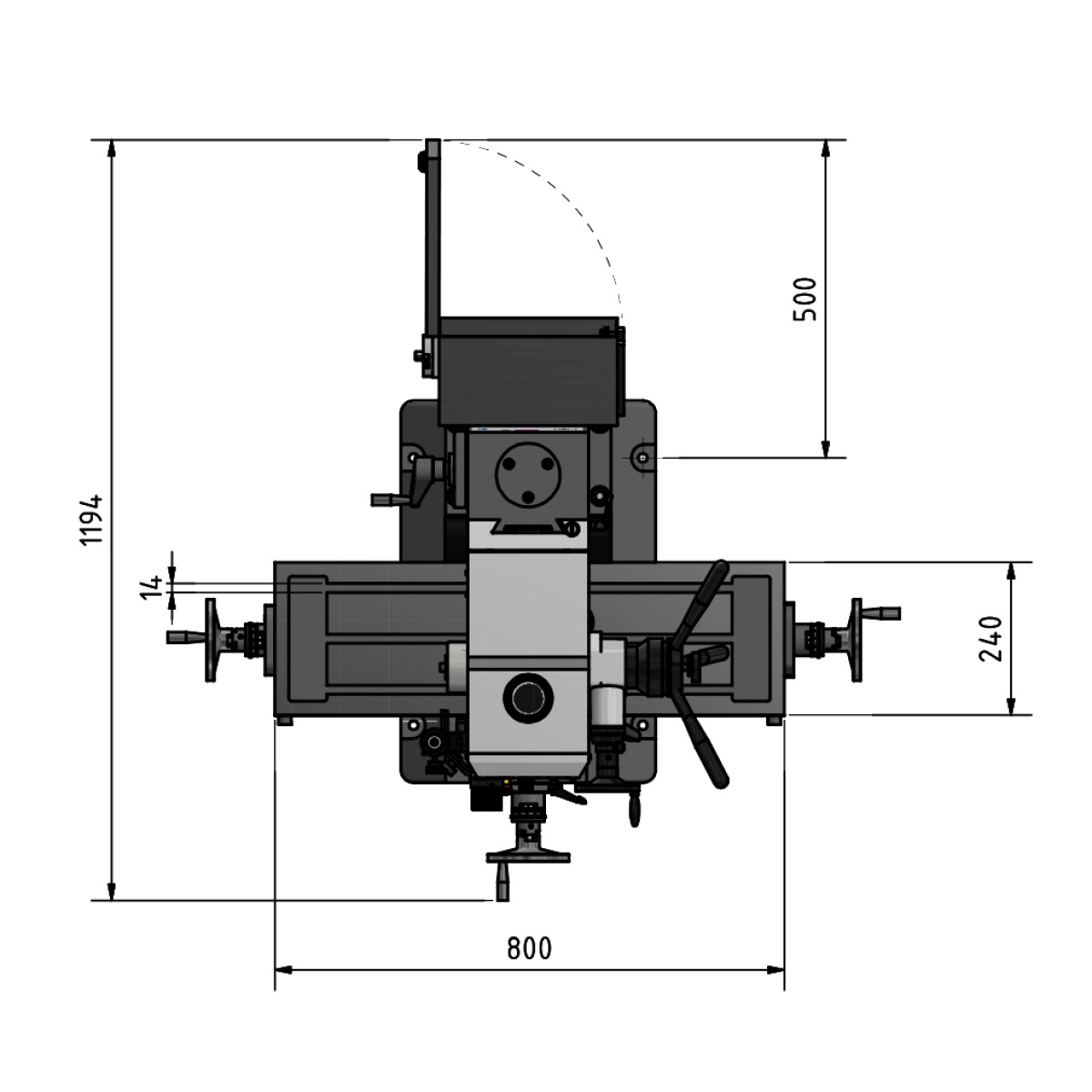 Optimum Bohr-Fräsmaschine OPTImill MB 4SVD Produktbild img6 L