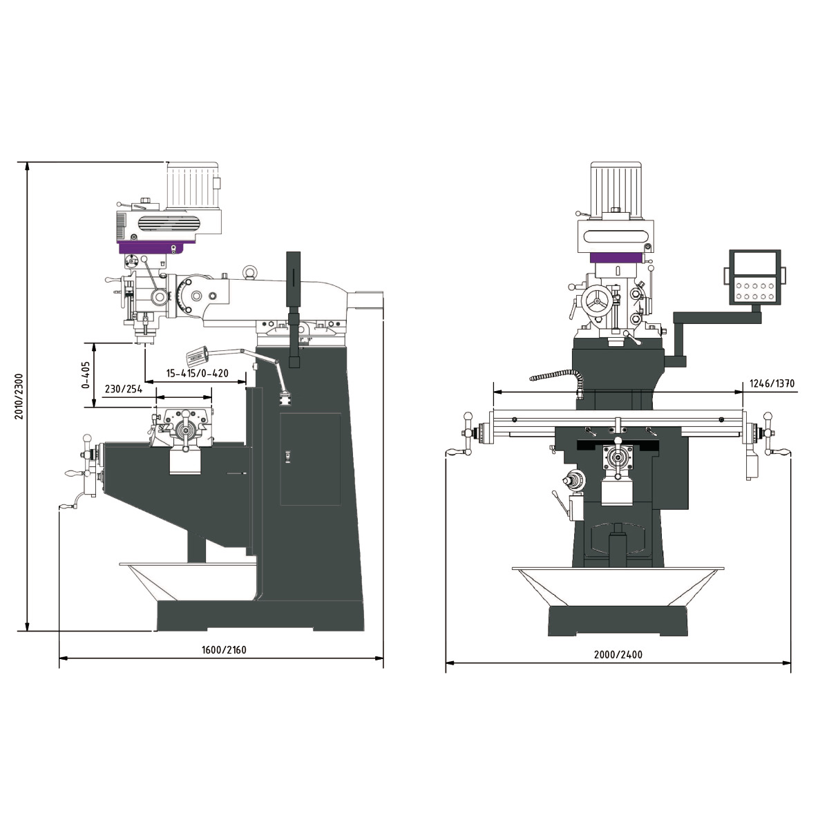 Optimum Bohr-Fräsmaschine OPTImill MF 2-B Produktbild img6 L