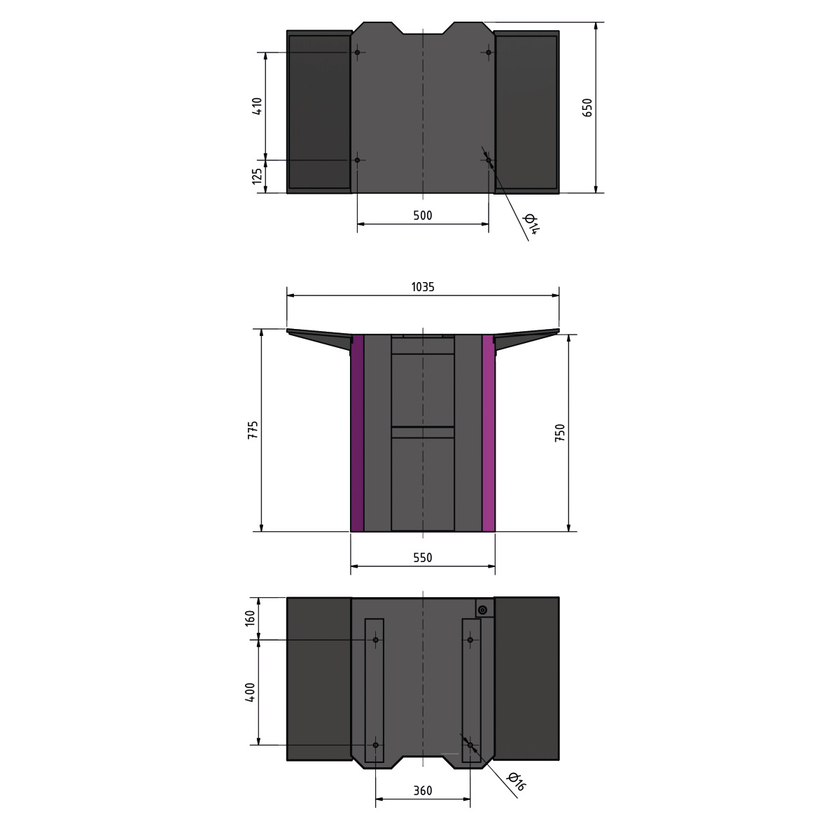 Optimum Maschinenunterbau MSM 3 Produktbild img2 L