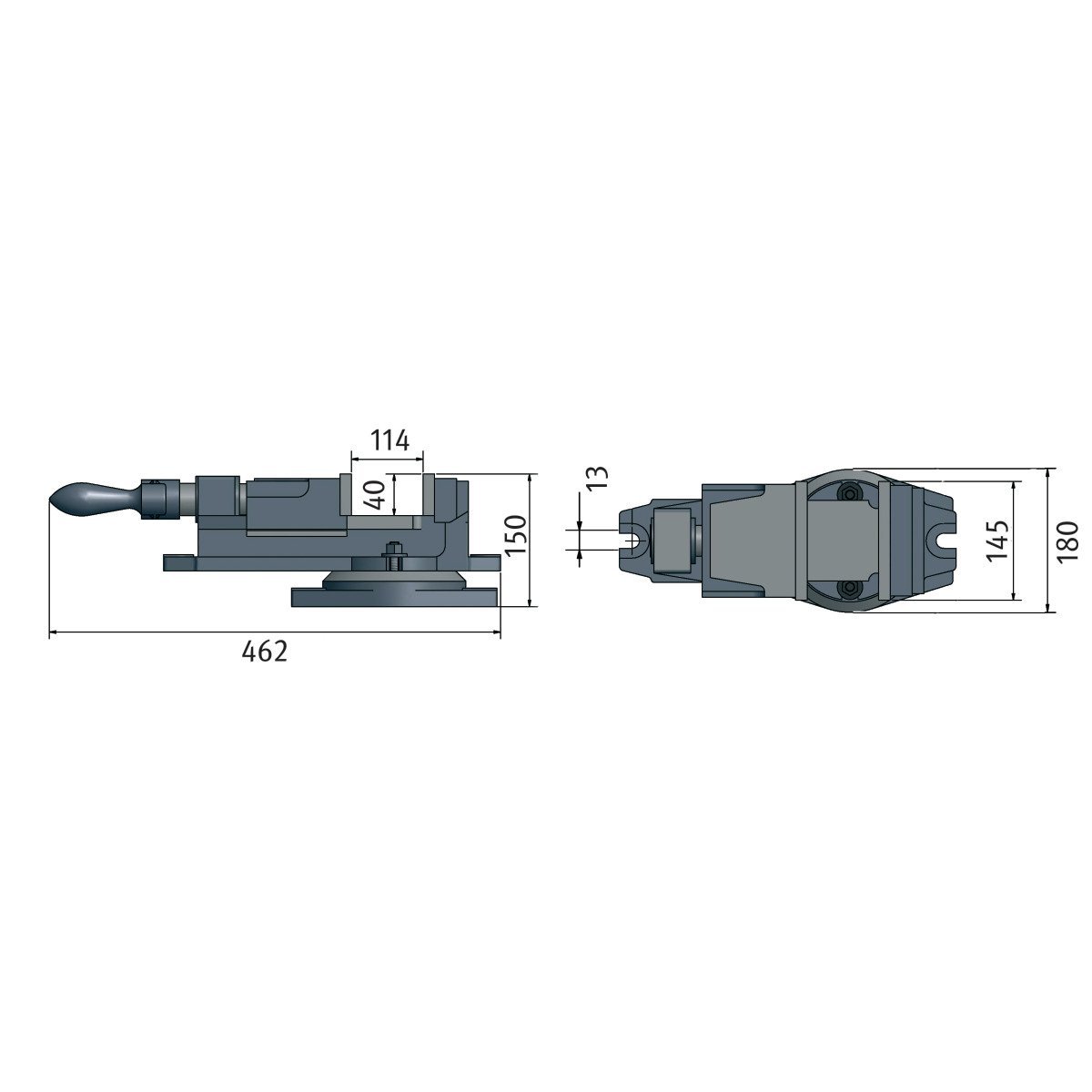 Präzisions-Maschinenschraubstock Optimum FMS 150 Produktbild img2 L