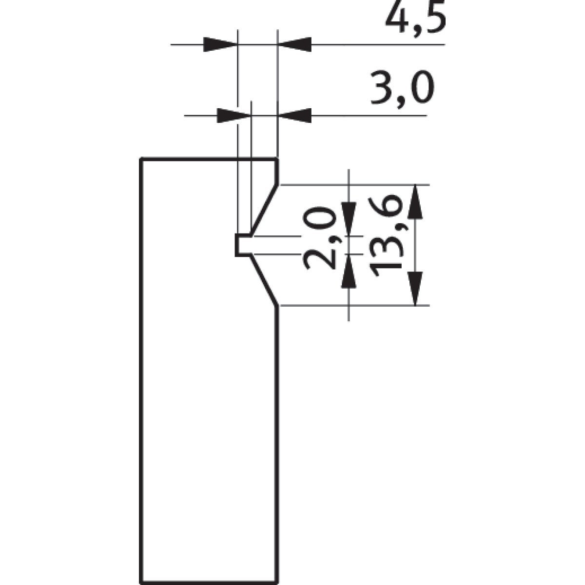 Prismenbacke Optimum für HMS 125 Produktbild img3 L