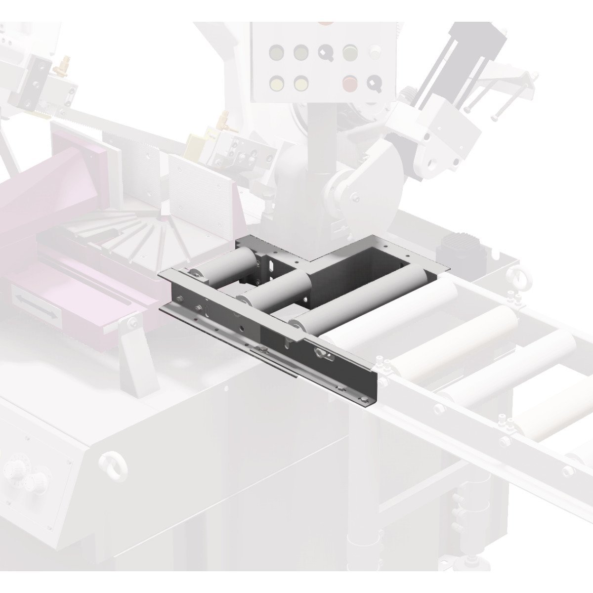 Tischverlängerung mit Wechselrollen Optimum MSR 1 Produktbild img3 L