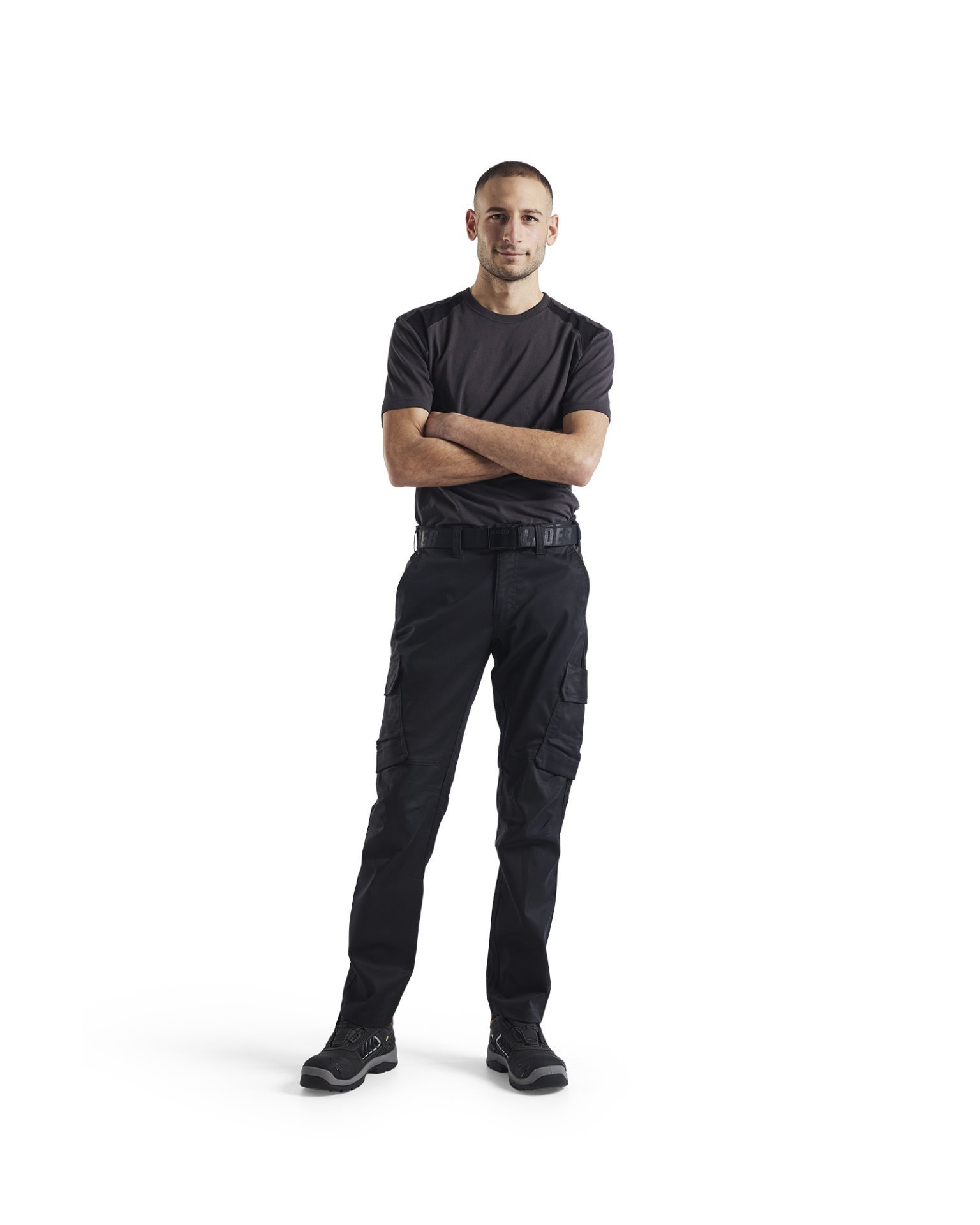 T-Shirt Mittelgrau/Schwarz L Produktbild img3 L