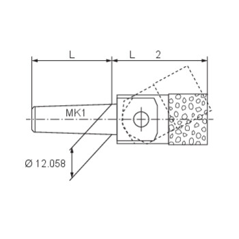 Tyrolit Halter 40x40xMK1 für Diamantabrichtplatten Produktbild img1 L