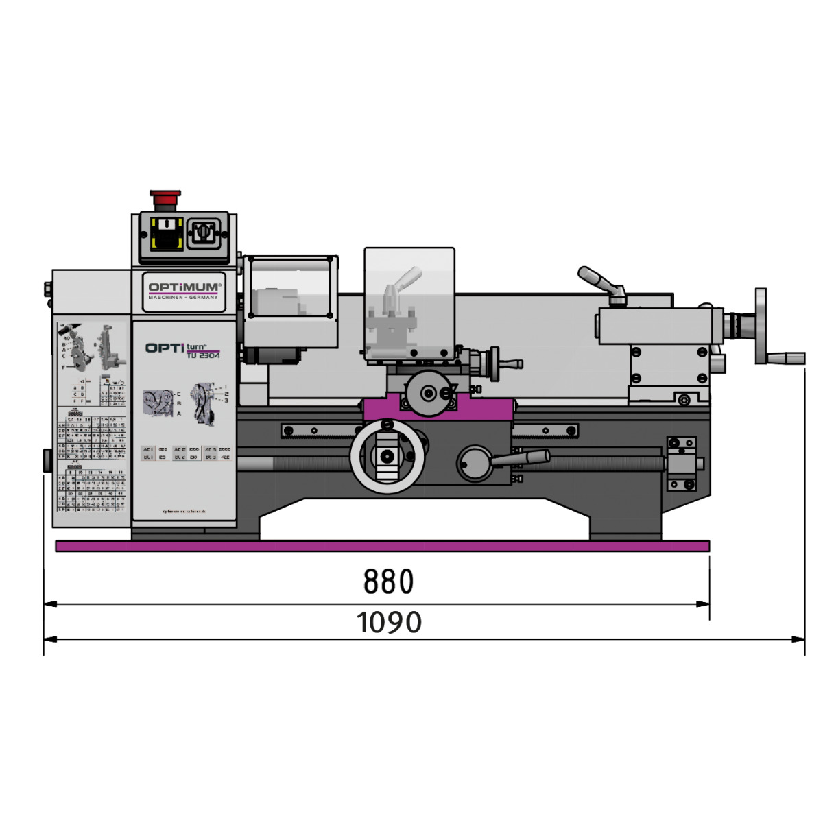 Optimum Drehmaschine OPTIturn TU 2304V Produktbild img5 L