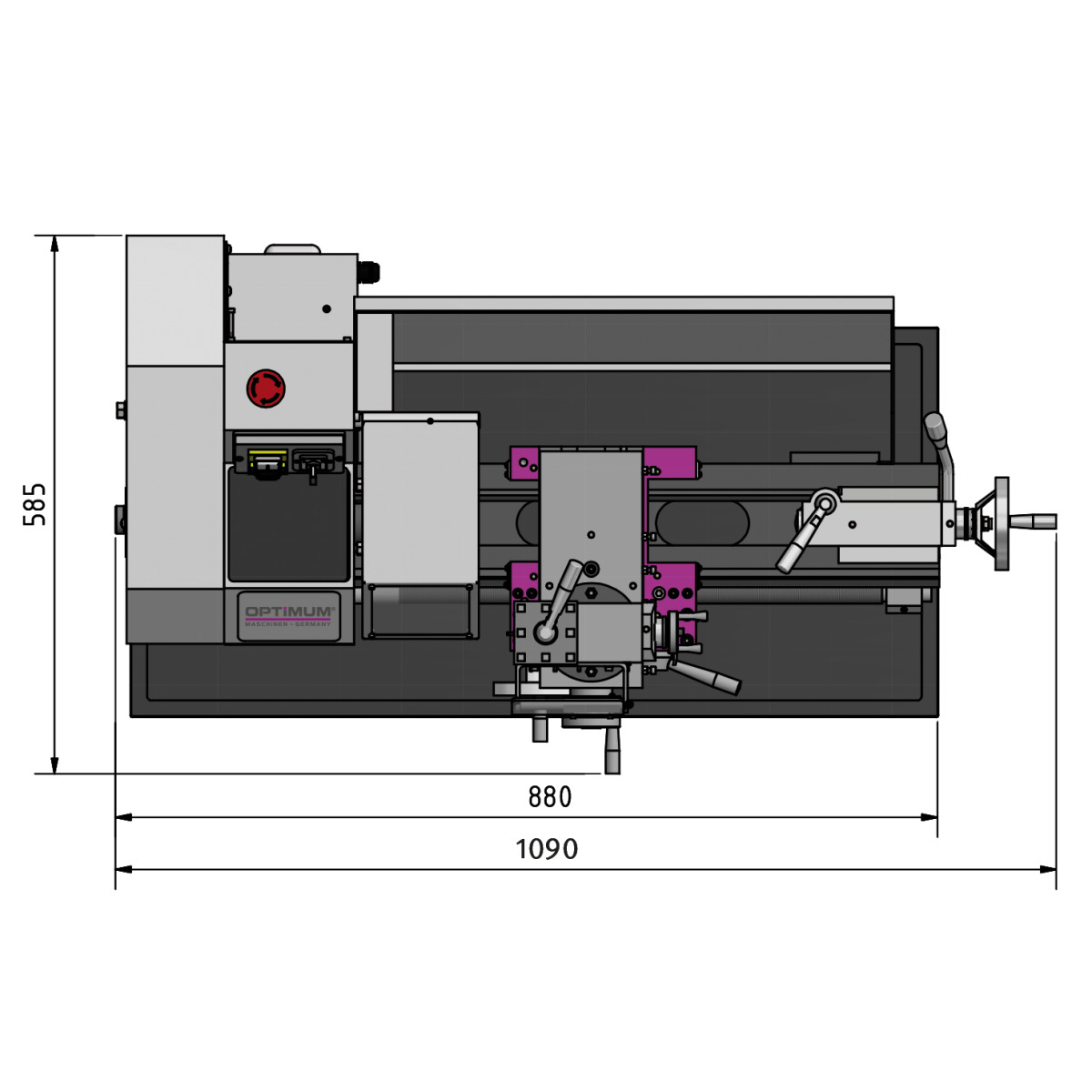 Optimum Drehmaschine OPTIturn TU 2304V Produktbild img7 L