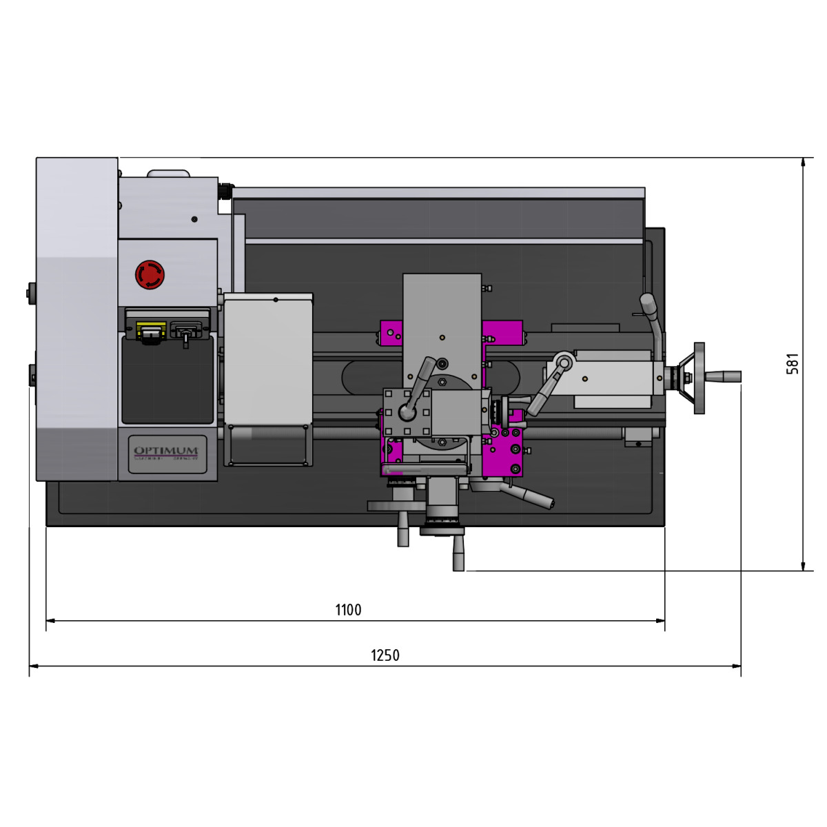 Optimum Drehmaschine OPTIturn TU 2406 (230 V) Produktbild img6 L