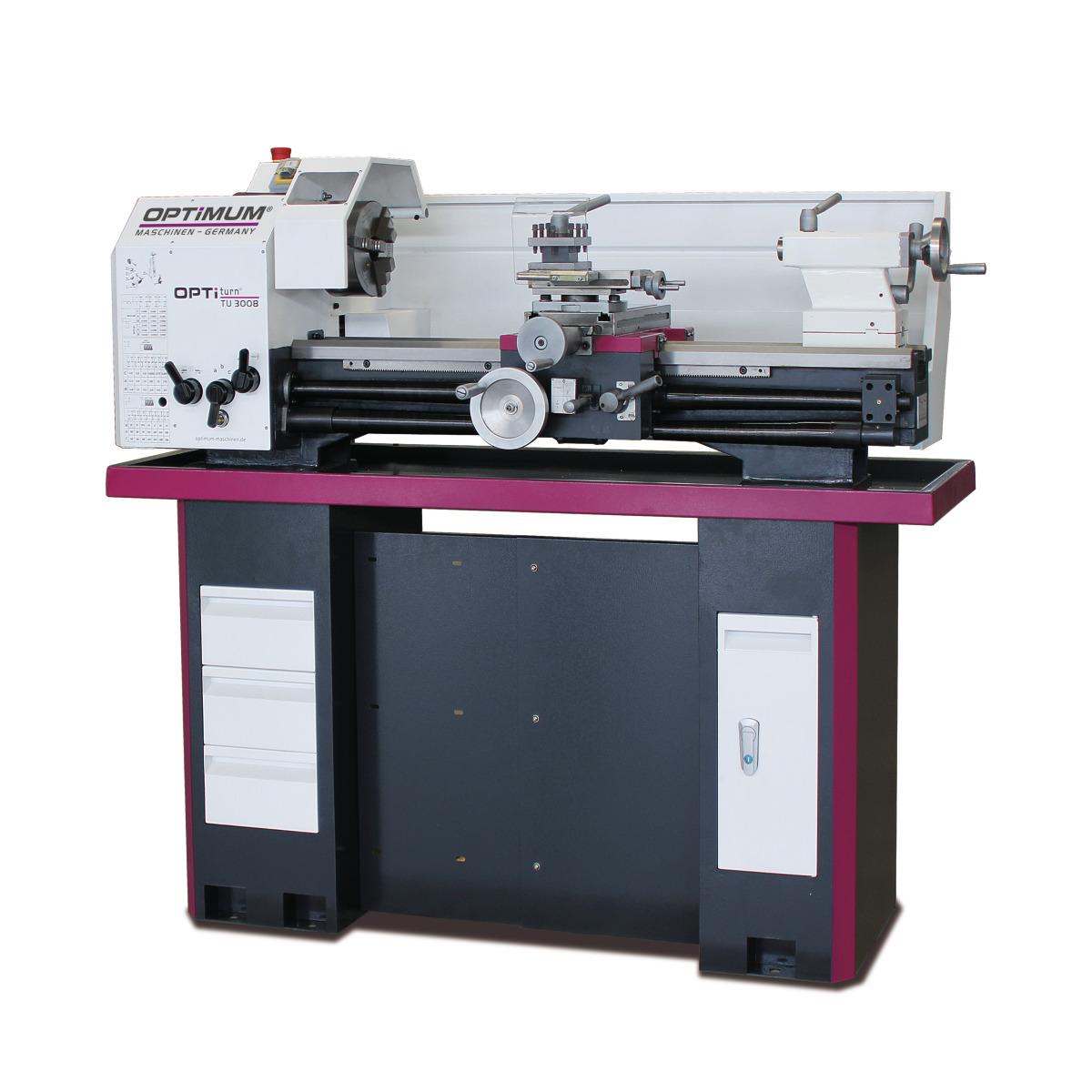 Optimum Leit- und Zugspindel-Drehmaschine OPTIturn TU 3008 Produktbild img1 L
