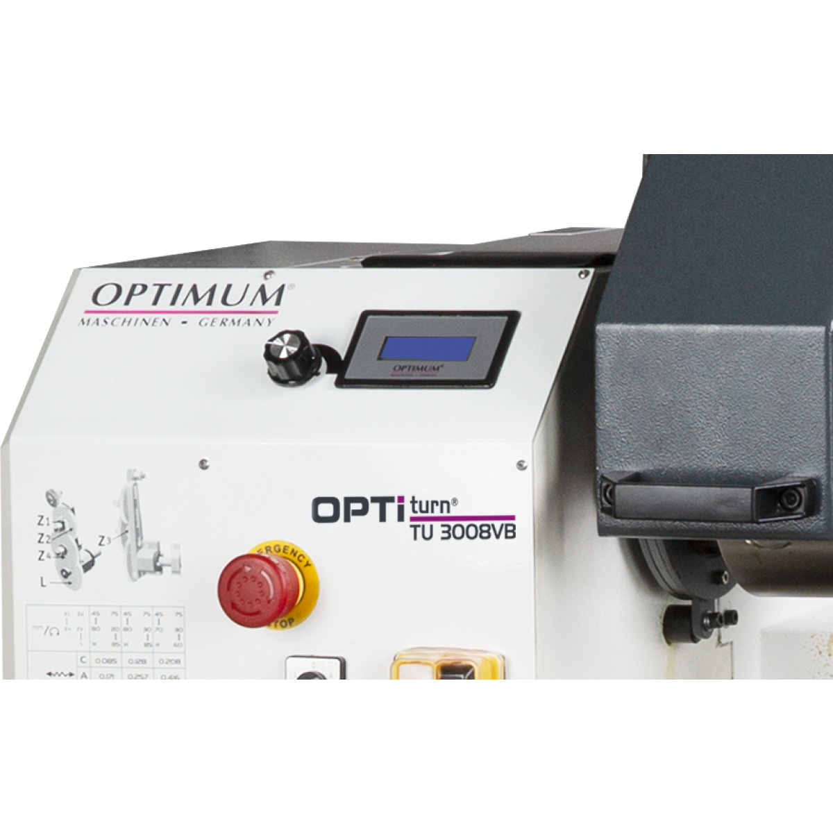 Optimum Leit- und Zugspindel-Drehmaschine OPTIturn TU 3008VB Produktbild img5 L