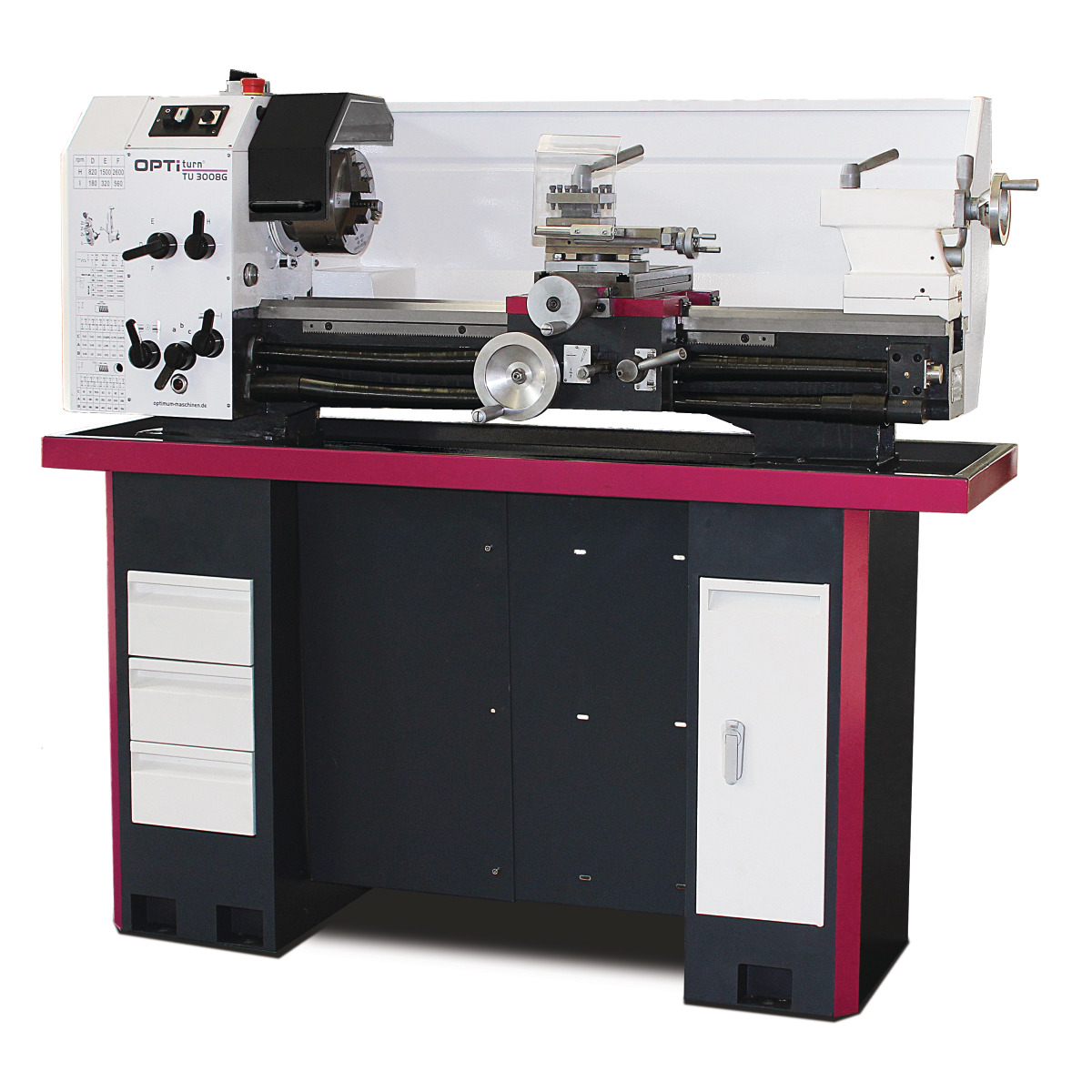 Optimum Leit- und Zugspindel-Drehmaschine OPTIturn TU 3008G Produktbild img1 L