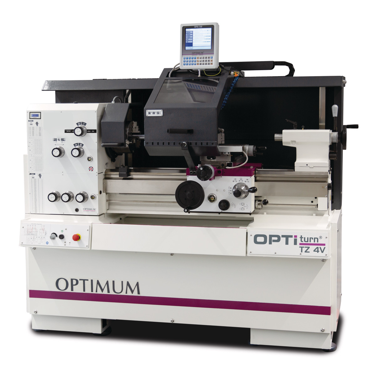Optimum Präzisions Leit- und Zugspindeldrehmaschine OPTIturn TZ 4V Produktbild img1 L