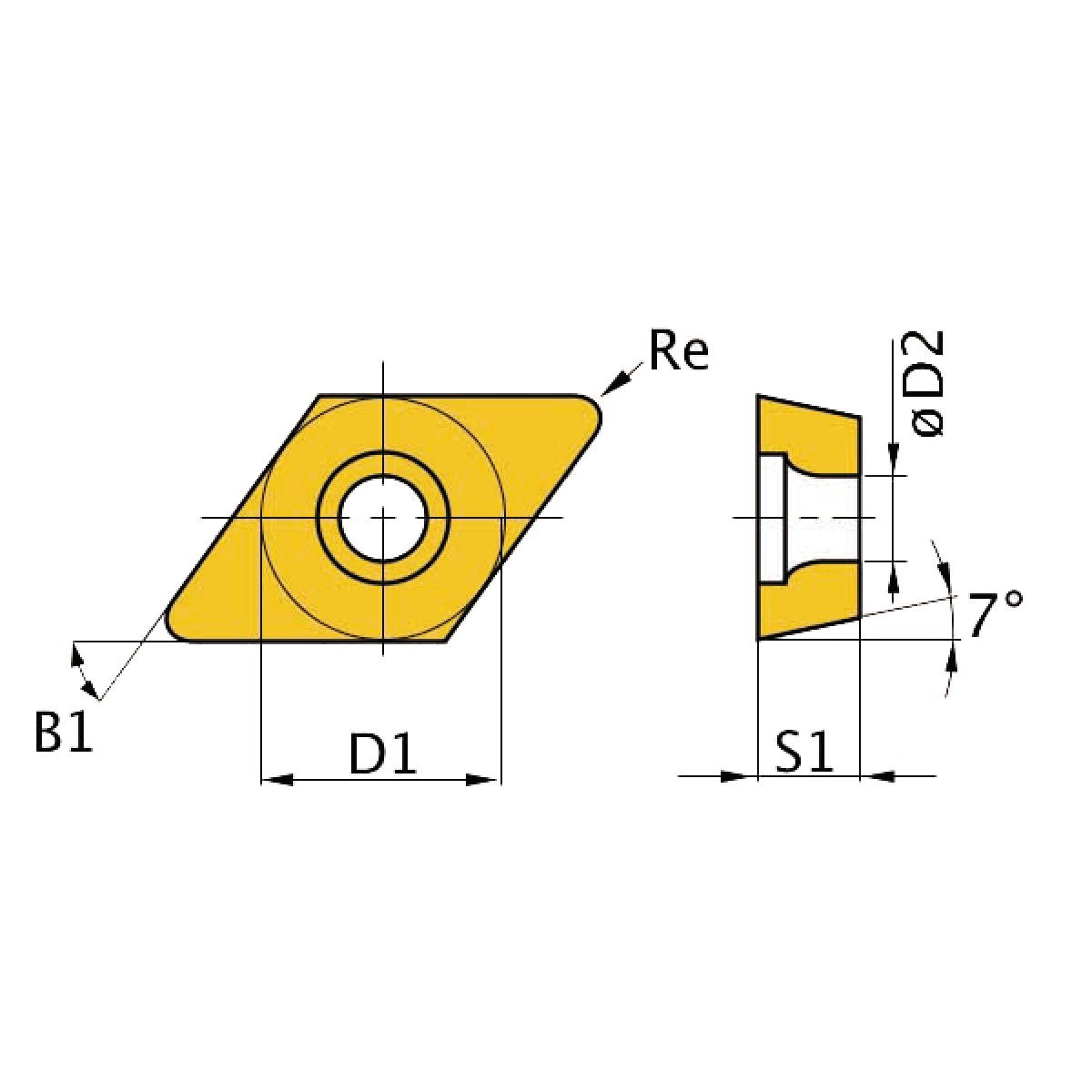 HM-Ersatzwendeplatten  Optimum ISO DCMT11T304 Produktbild img2 L