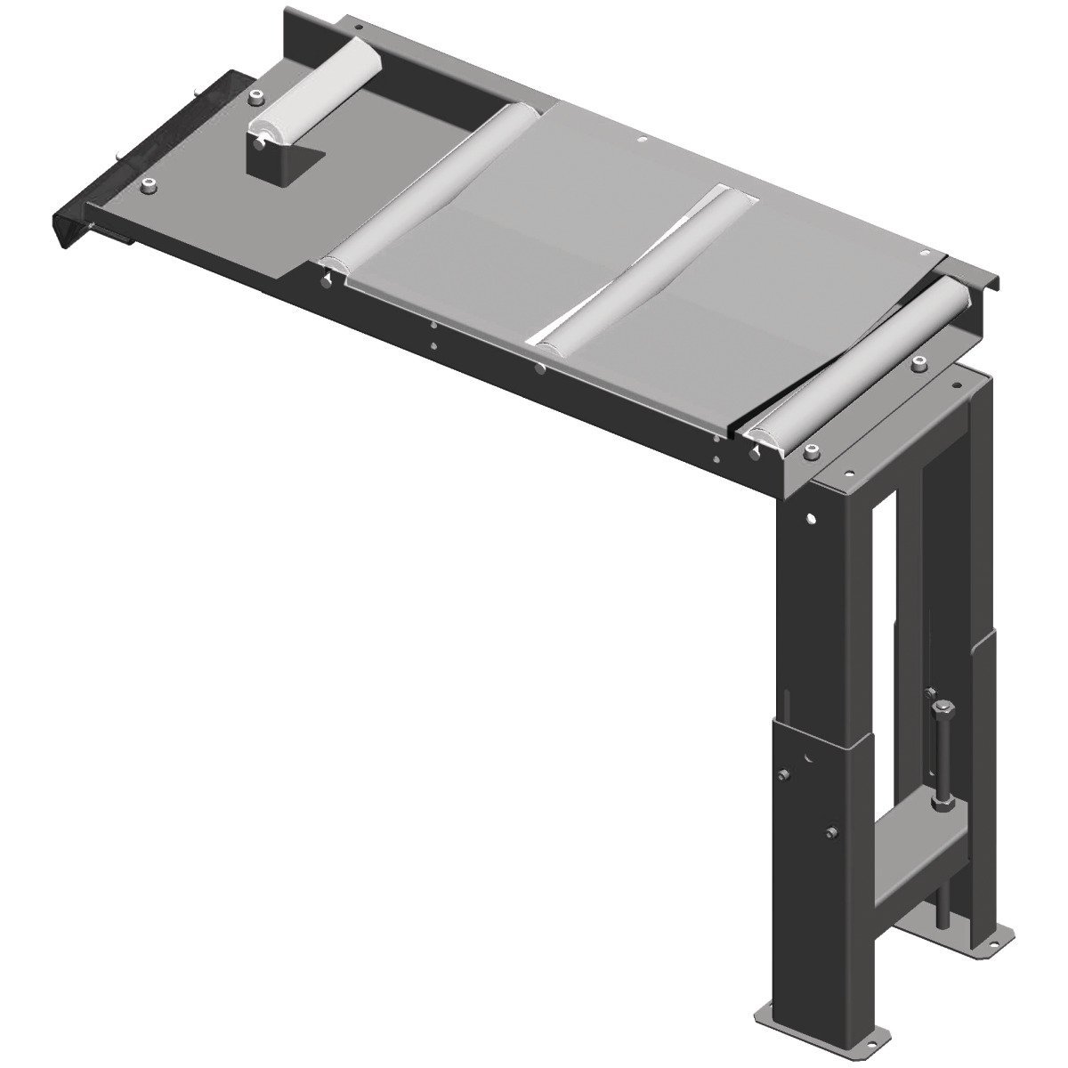 Verbindungsrollenbahn Metallkraft 390 mm, Abfuhrseite, für 60°-Schnitte Produktbild img1 L