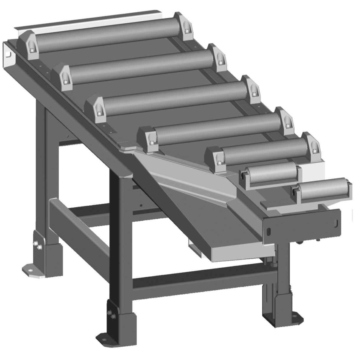 Metallkraft Zufuhrrollenbahn motorisch 2000 x 520 mm für 60° Schnitte Produktbild img1 L