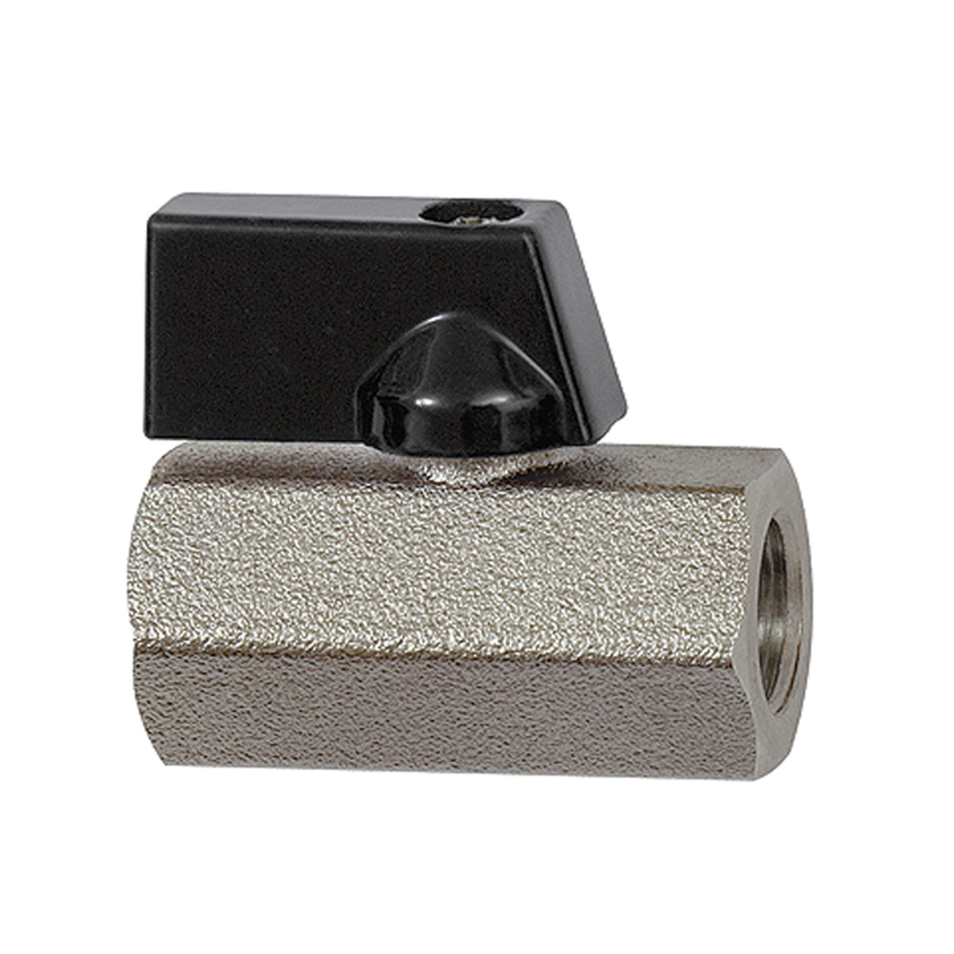 RIEGLER Mini-Kugelhahn »valve line«, MS vernickelt , Drehgriff, G 3/8 IG Produktbild img1 L