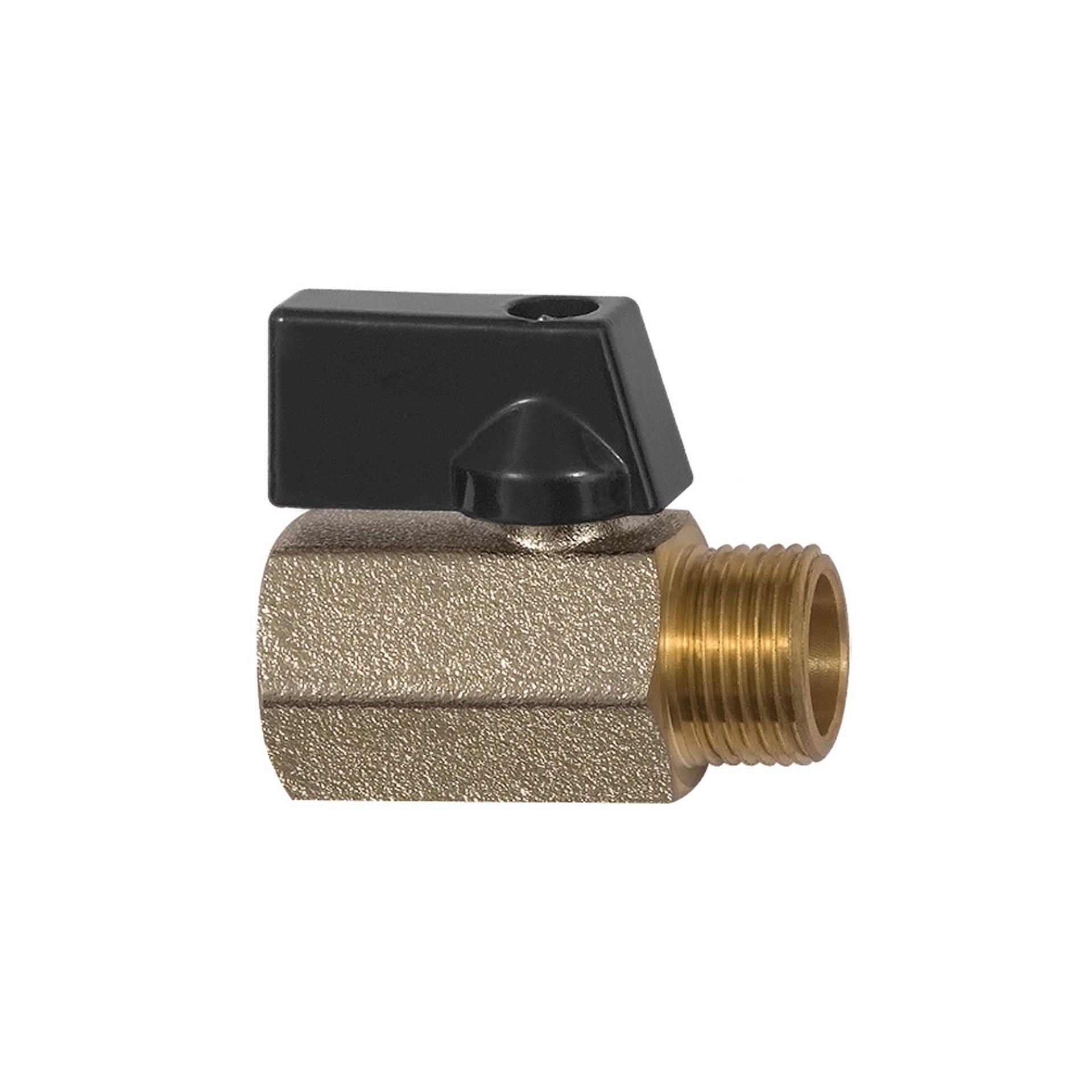 RIEGLER Mini-Kugelhahn »valve line«, MS vernickelt , Drehgriff, G 3/8 IG/AG Produktbild img1 L