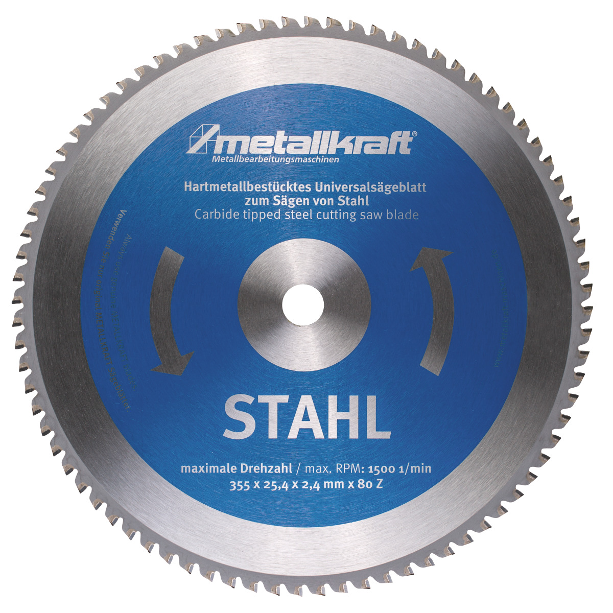 Metallkraft Sägeblatt für Stahl Ø 355 x 2,4 x 25,4 mm Z80 Produktbild img1 L