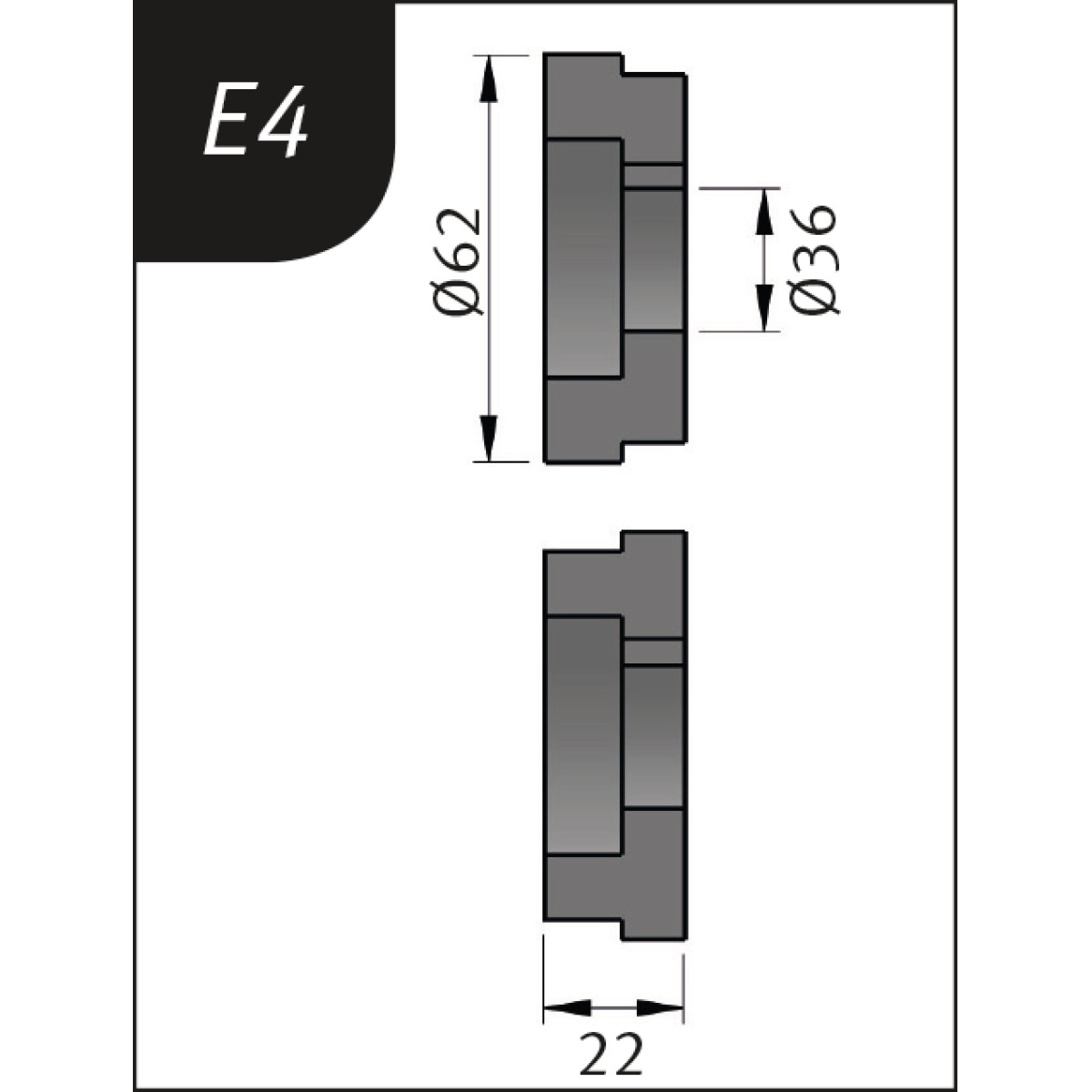 Metallkraft Biegerollensatz Typ E4, Ø 62 x 26 x 22 mm Produktbild img1 L