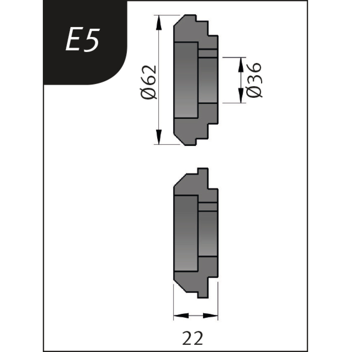 Metallkraft Biegerollensatz Typ E5, Ø 62 x 26 x 22 mm Produktbild img1 L