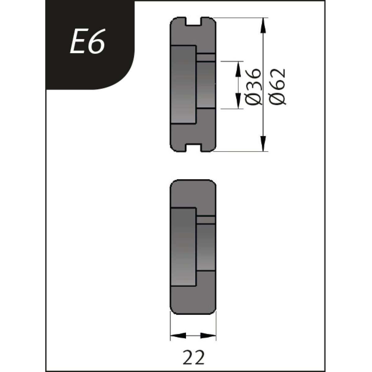 Metallkraft Biegerollensatz Typ E6, Ø 62 x 26 x 22 mm Produktbild img1 L