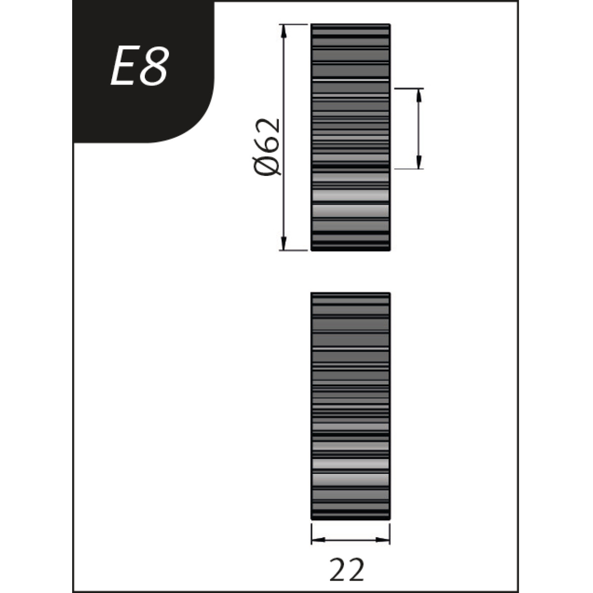 Metallkraft Biegerollensatz Typ E8, Ø 62 x 26 x 22 mm Produktbild img1 L