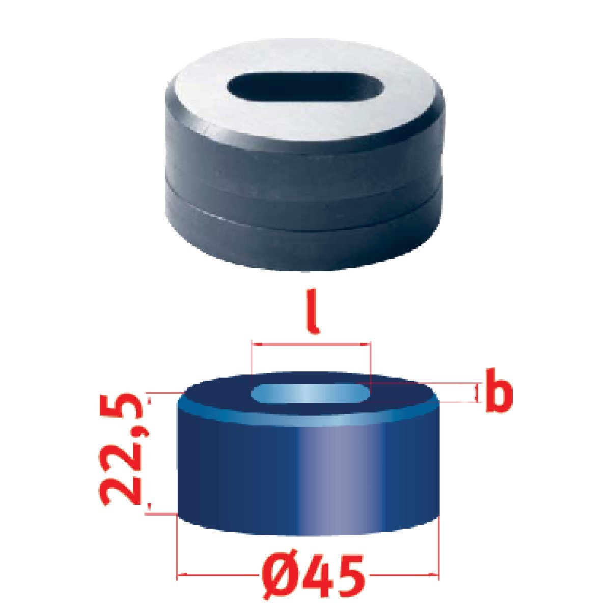 Langlochmatrize Metallkraft Nr.45 14,5 x 21,0 mm Produktbild img1 L
