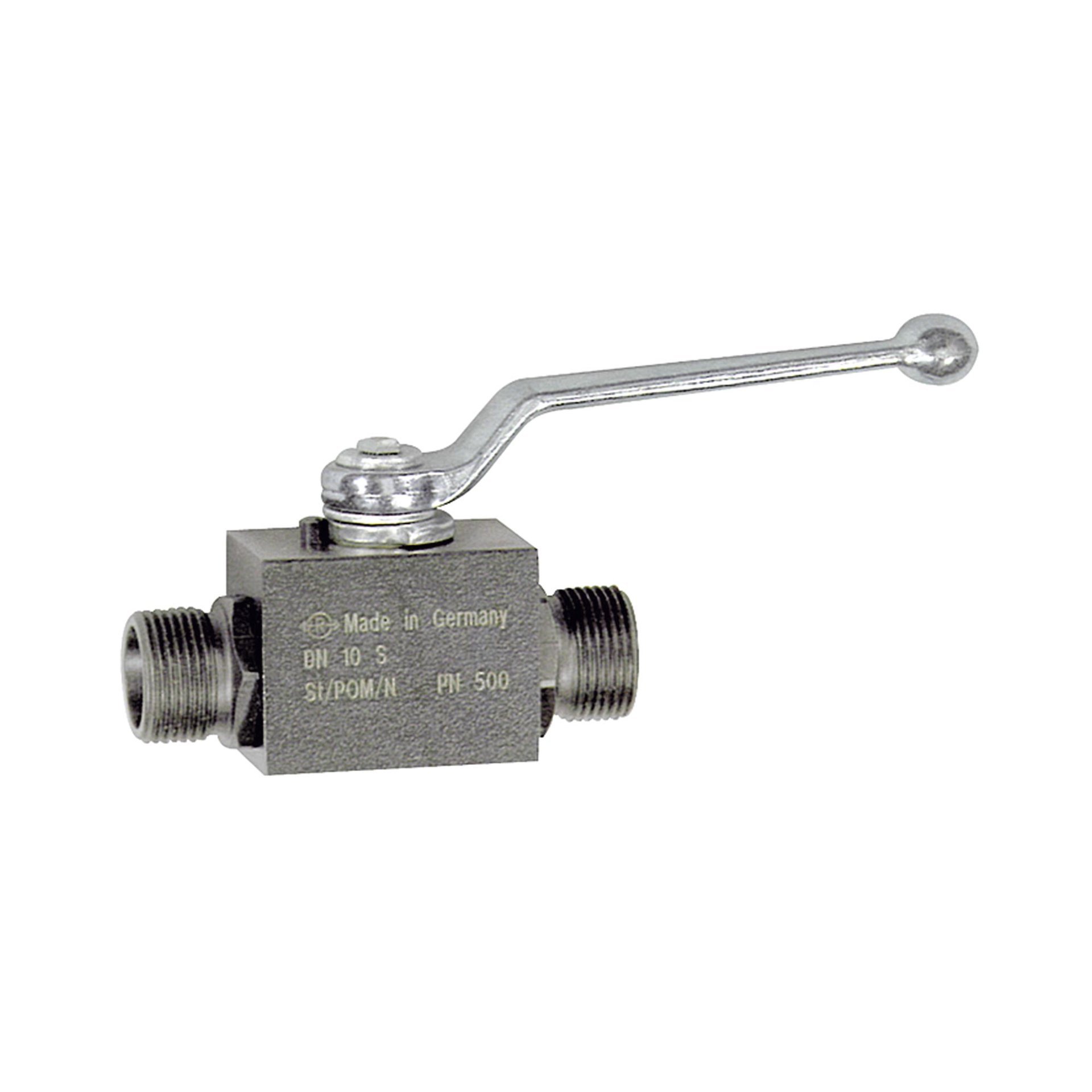 RIEGLER Kugelhahn, Hochdruckausführung, schwere Reihe, Stahl, M18x1,5 Produktbild img1 L