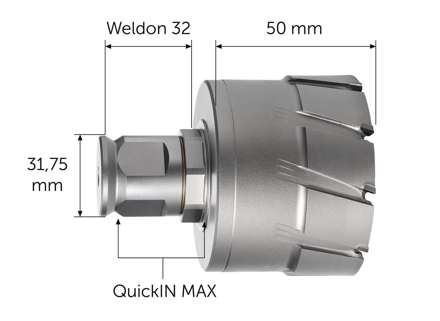 Fein HM Ultra 50 Kernbohrer mit QuickIN MAX-/ Weldon 32-Aufnahme, Bohr-Ø 90 mm, Schni Produktbild img4 L