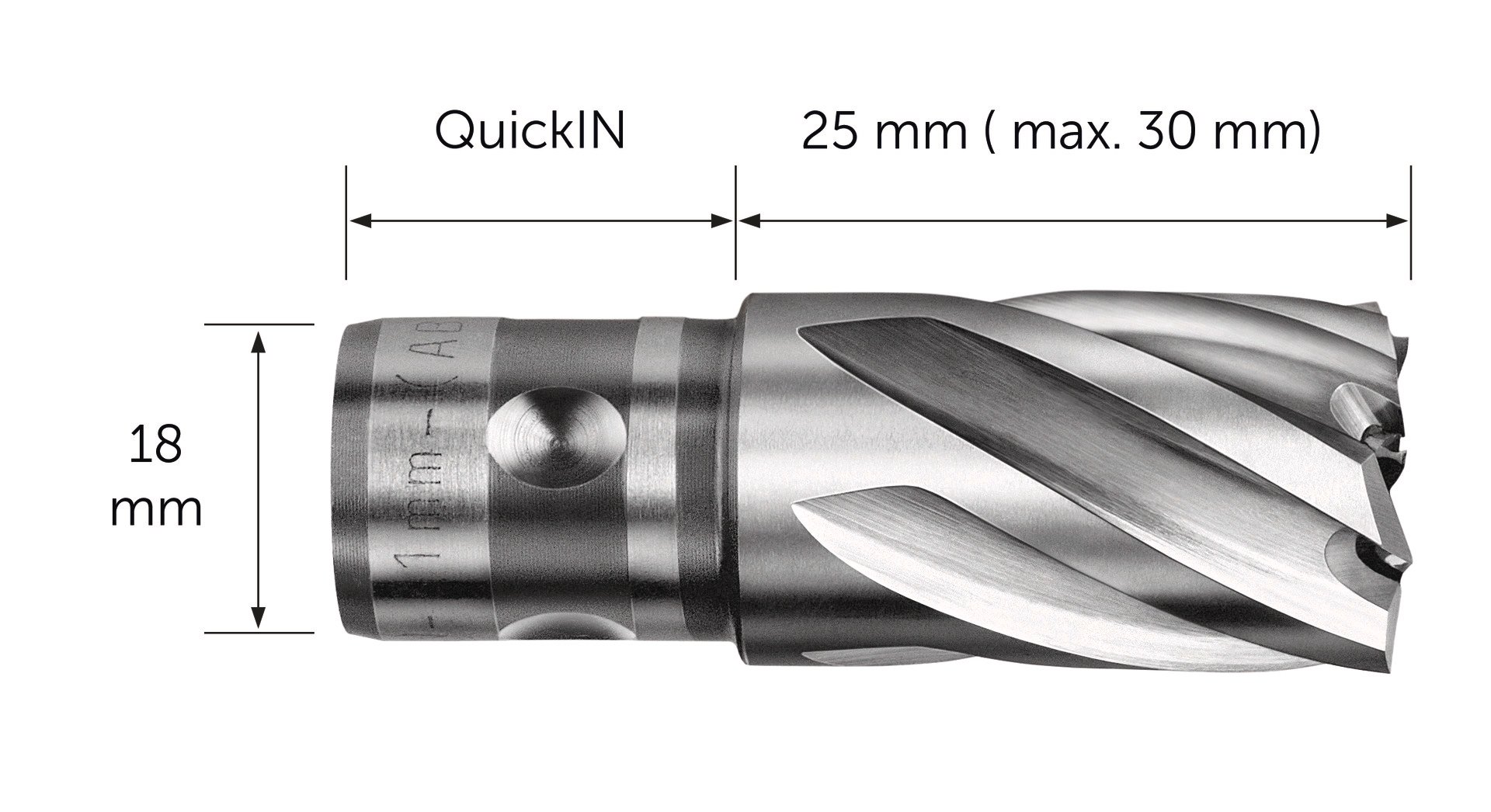 Fein HSS Nova 25 Kernbohrer mit QuickIN-Aufnahme, Bohr-Ø 15 mm, Schnitttiefe 25 mm Produktbild img4 L