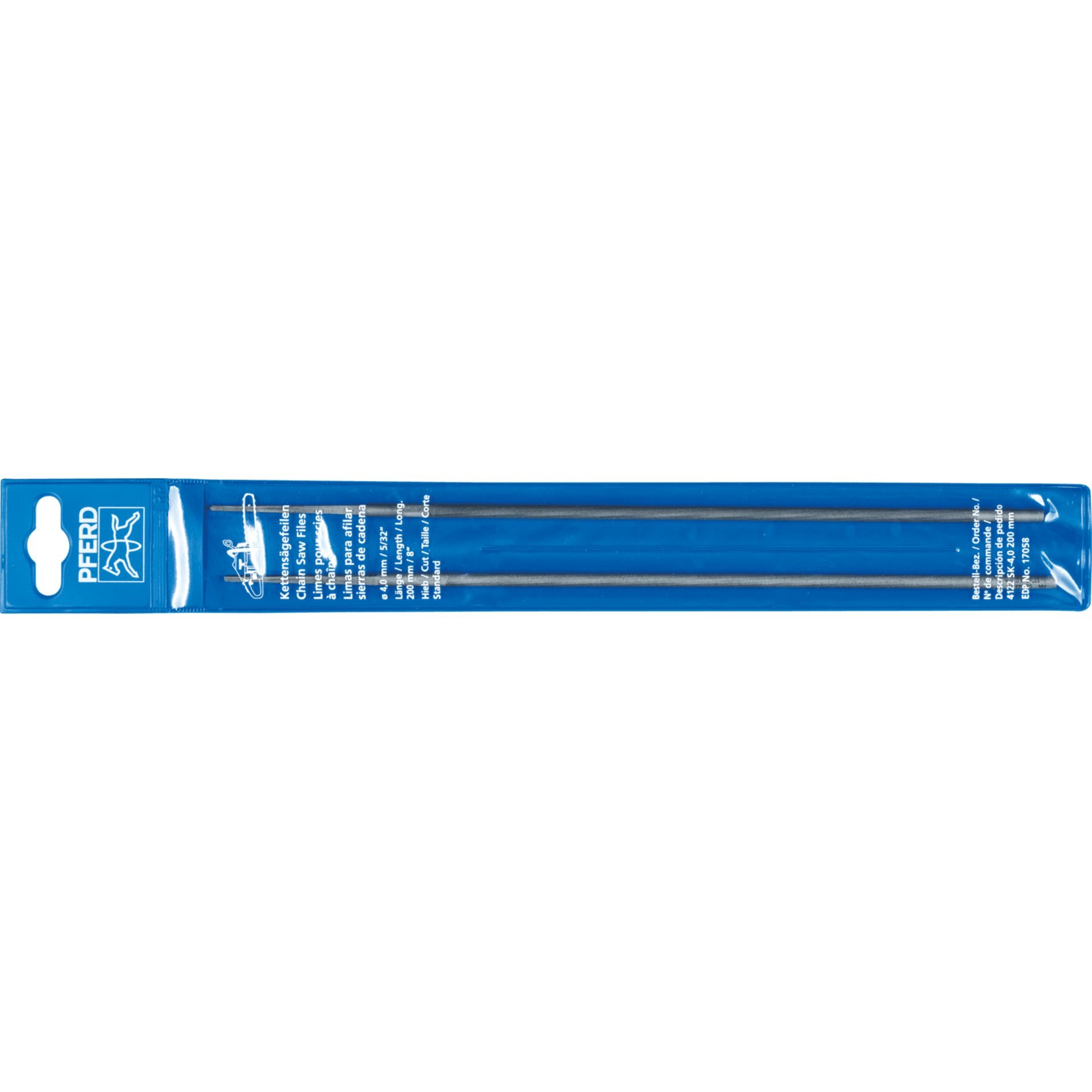 PFERD TOOLS Kettensägefeile Rund Ø 4,0x200mm Classic Line in 2er-Kunststoffhülle Produktbild img2 L